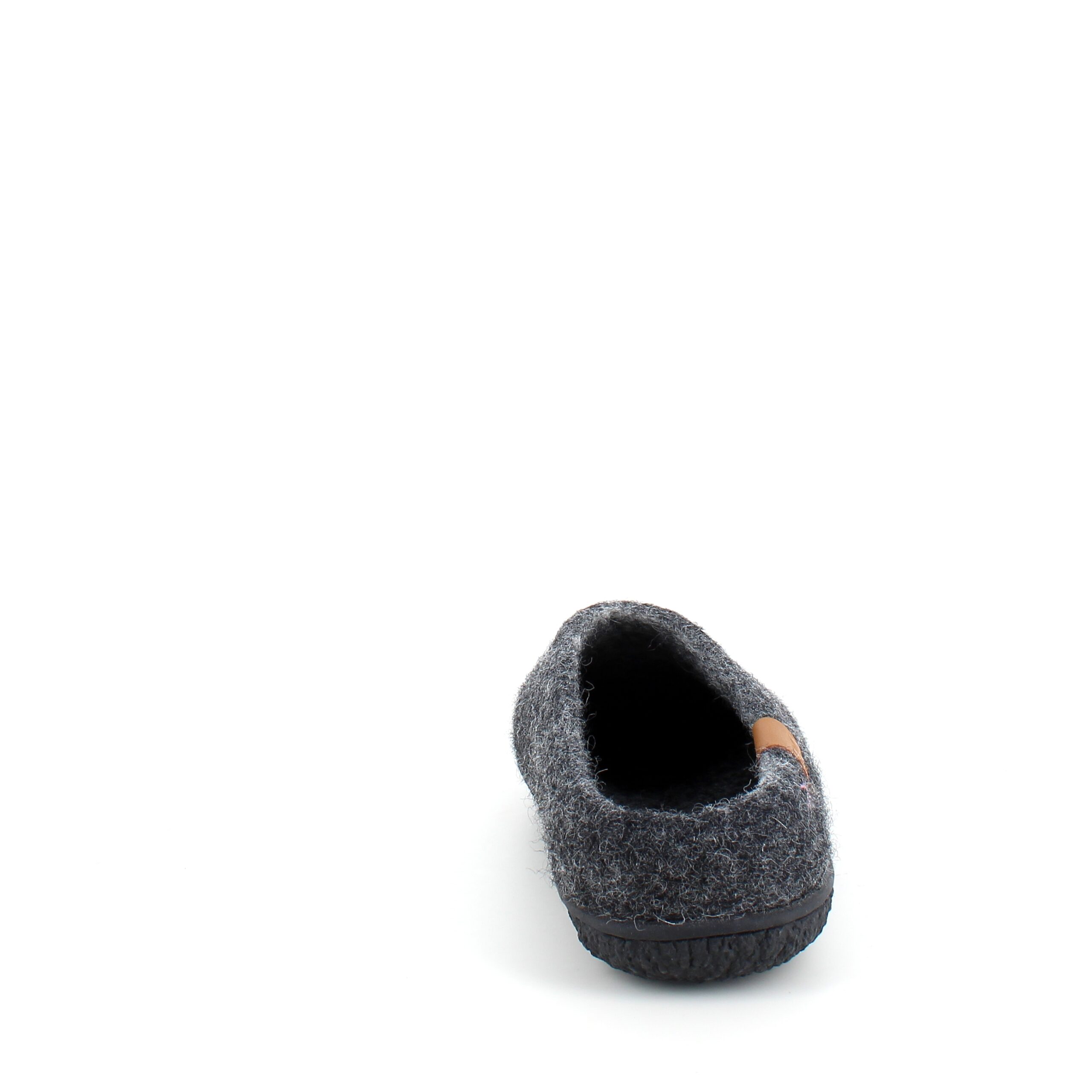 Lav mørk grå hjemmesko i uld med skridhæmmende såler fra Green Comfort