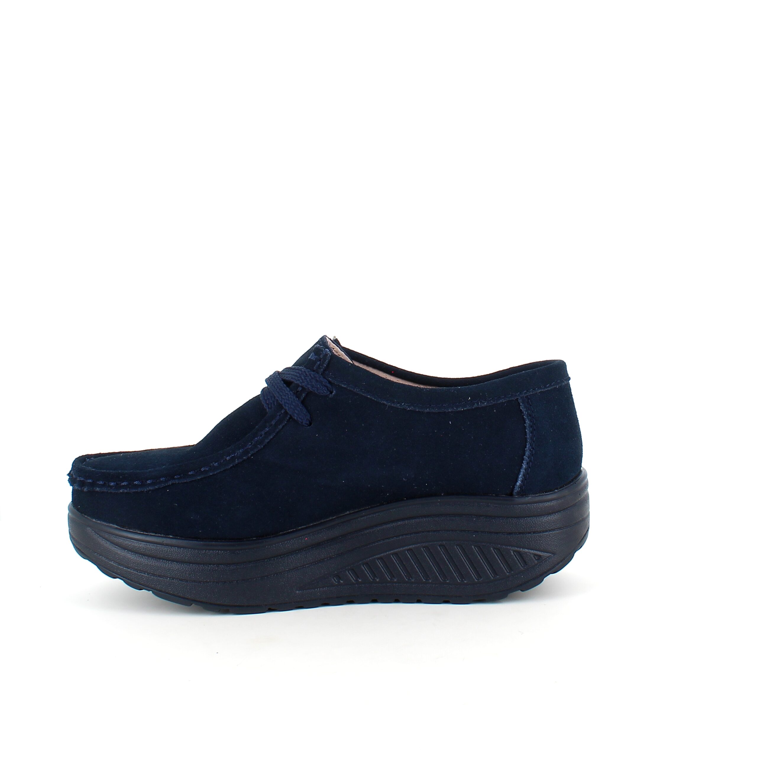 Navy ruskindssko med gængesål og svangstøtte