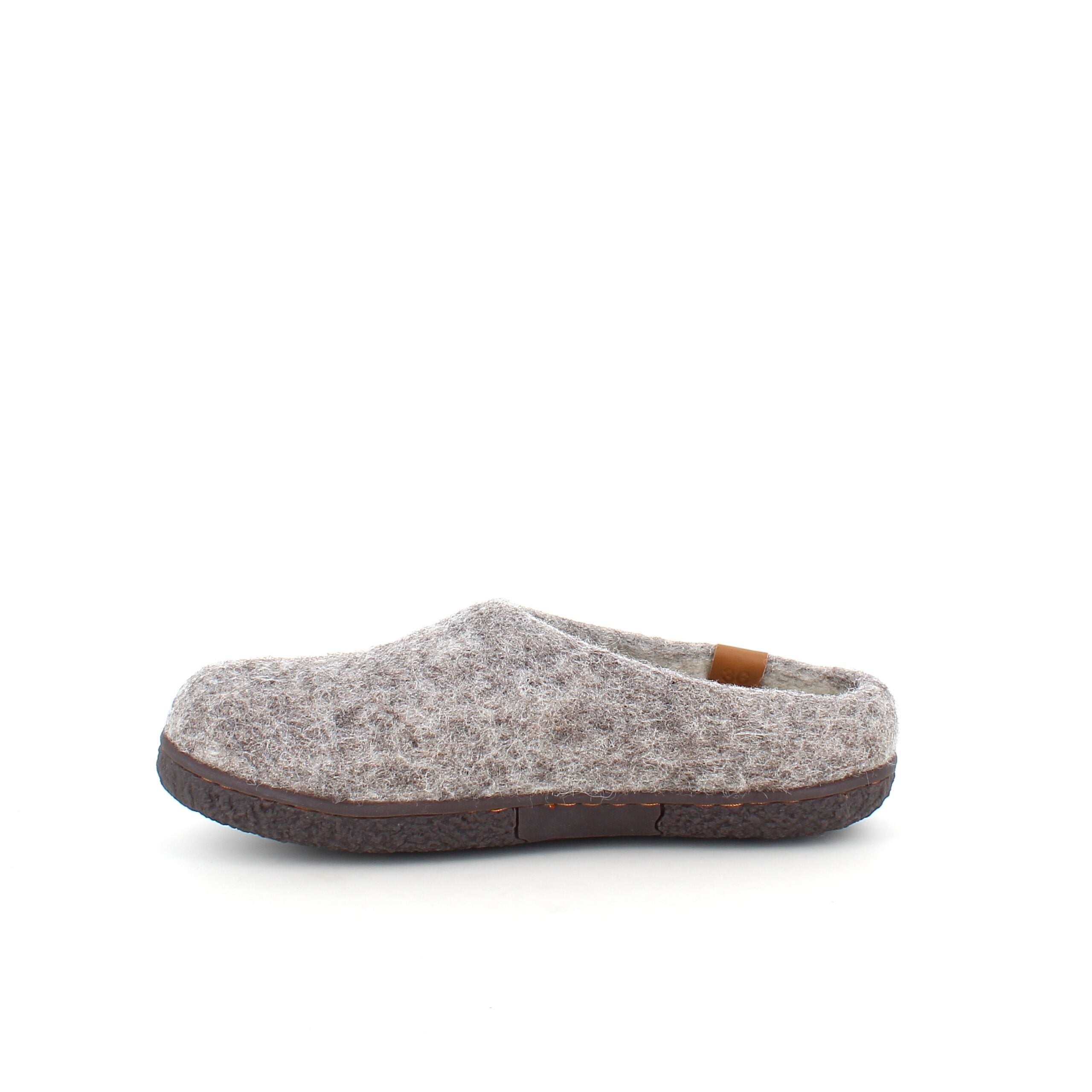 Lav lys grå hjemmesko i uld med skridhæmmende såler fra Green Comfort