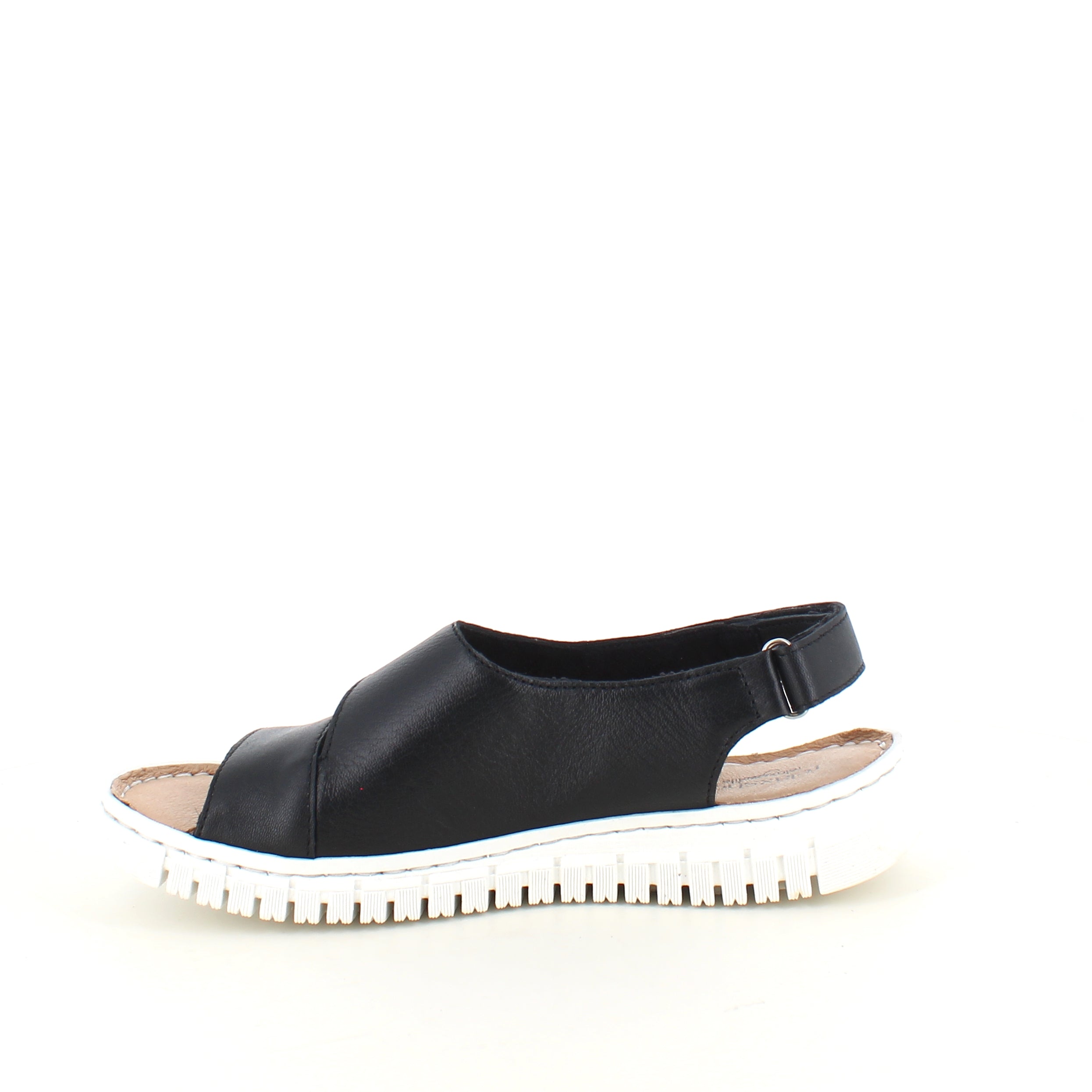 Blød sort skindsandal fra Relaxshoe