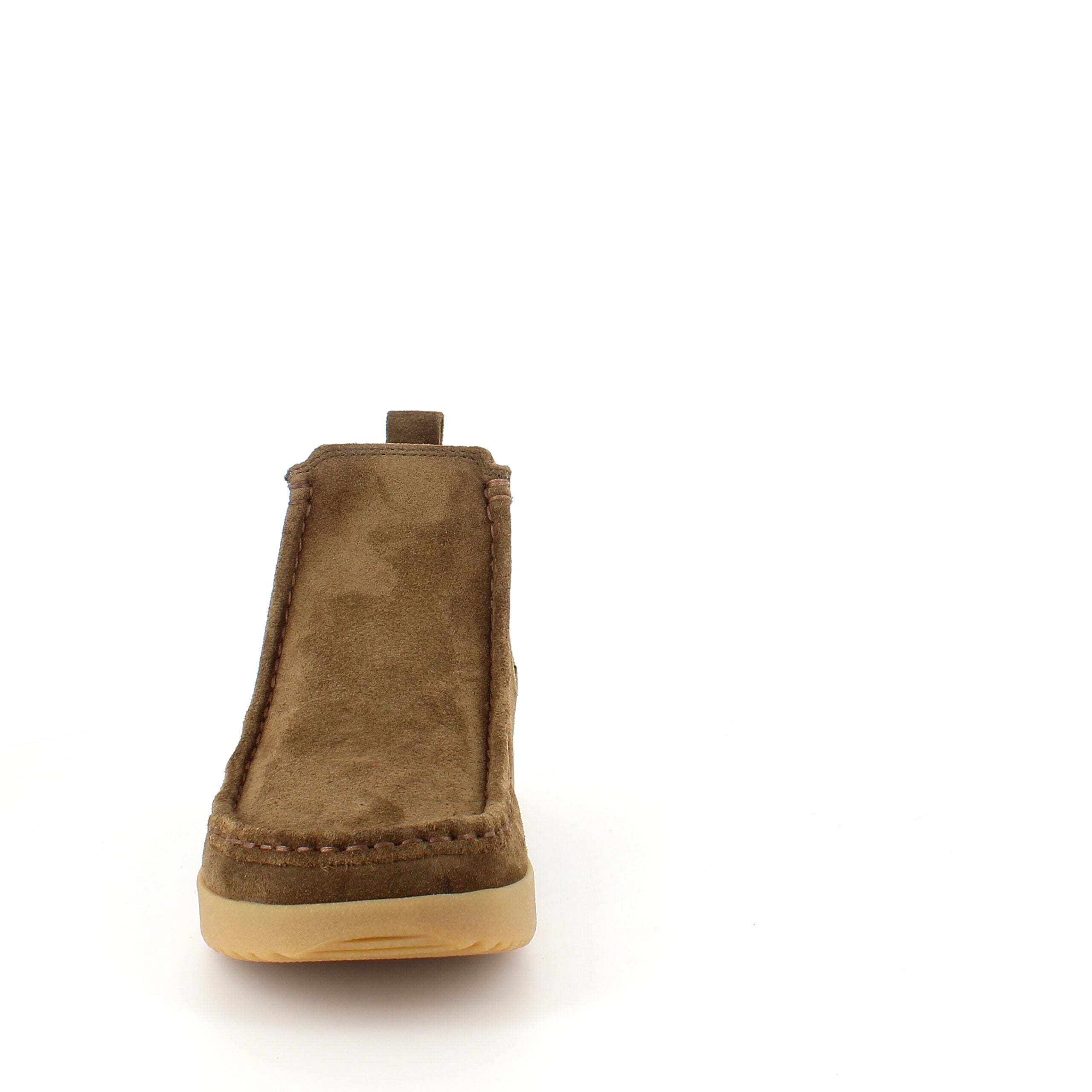 Kort støvle fra Nature i blødt brunt ruskind.