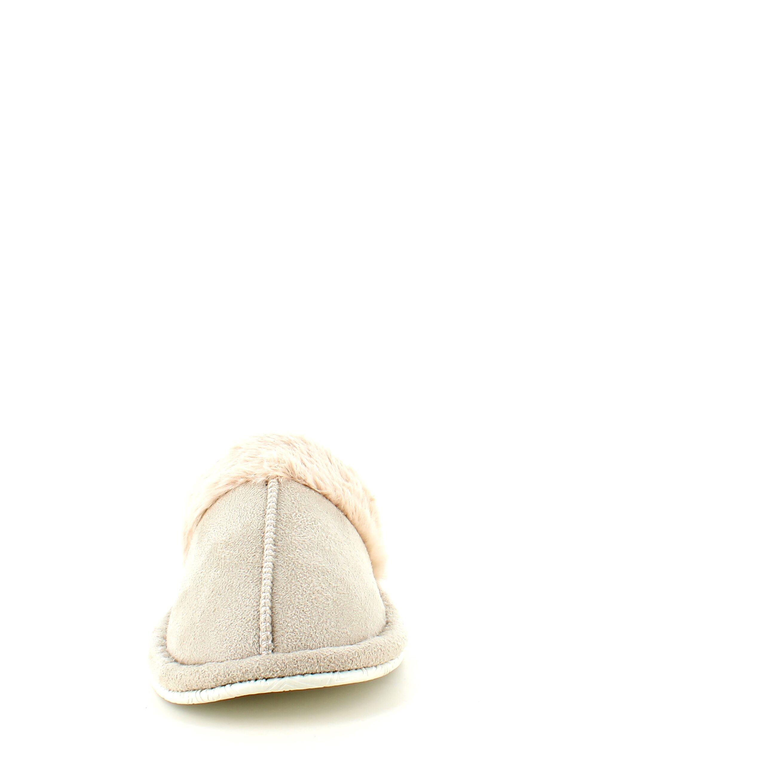 Lys grøn hjemmesko med synlig pelskant