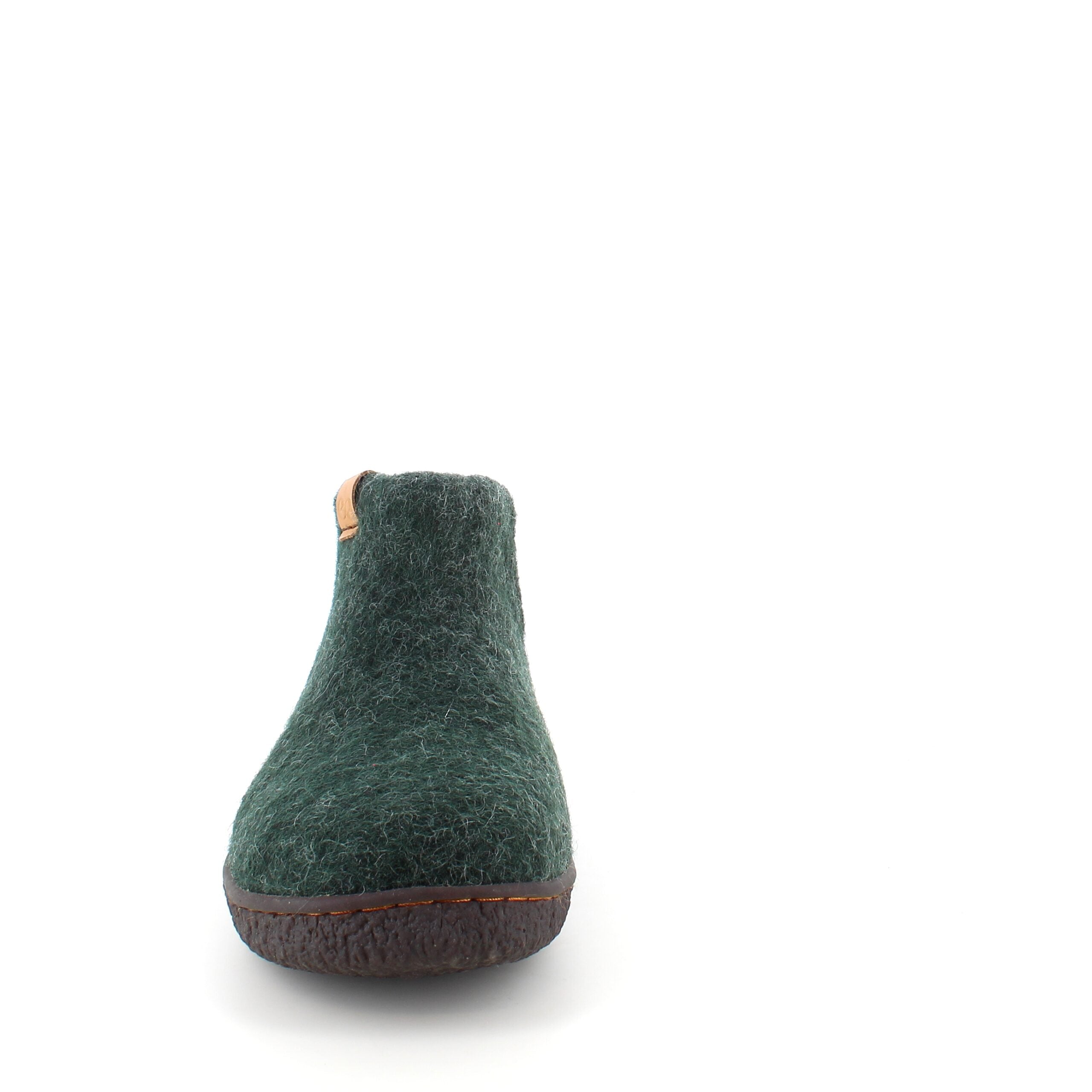 Høj grøn hjemmesko i uld med skridhæmmende såler fra Green Comfort
