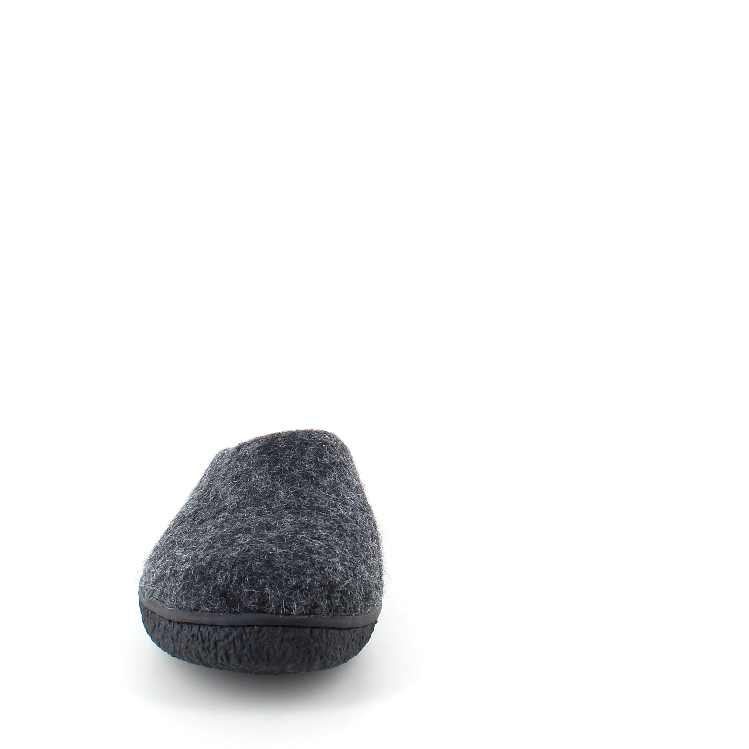Lav mørk grå hjemmesko i uld med skridhæmmende såler fra Green Comfort