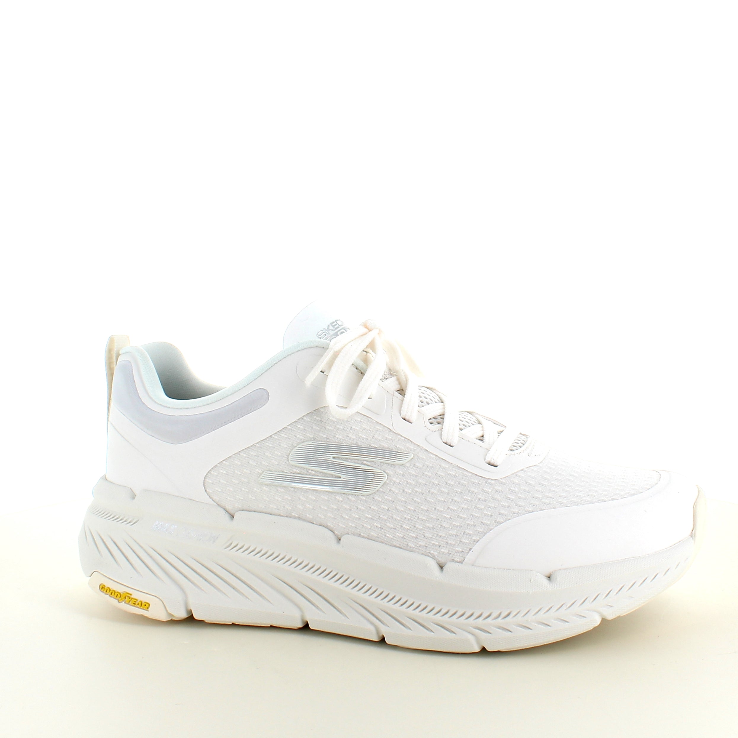 Åndbar hvid MaxCushioning sko fra Skechers