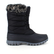 Vinterstøvle med vandtæt gummimembran nederst på støvlen