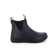 Sort luksus gummistøvle med svangstøtte fra Green Comfort