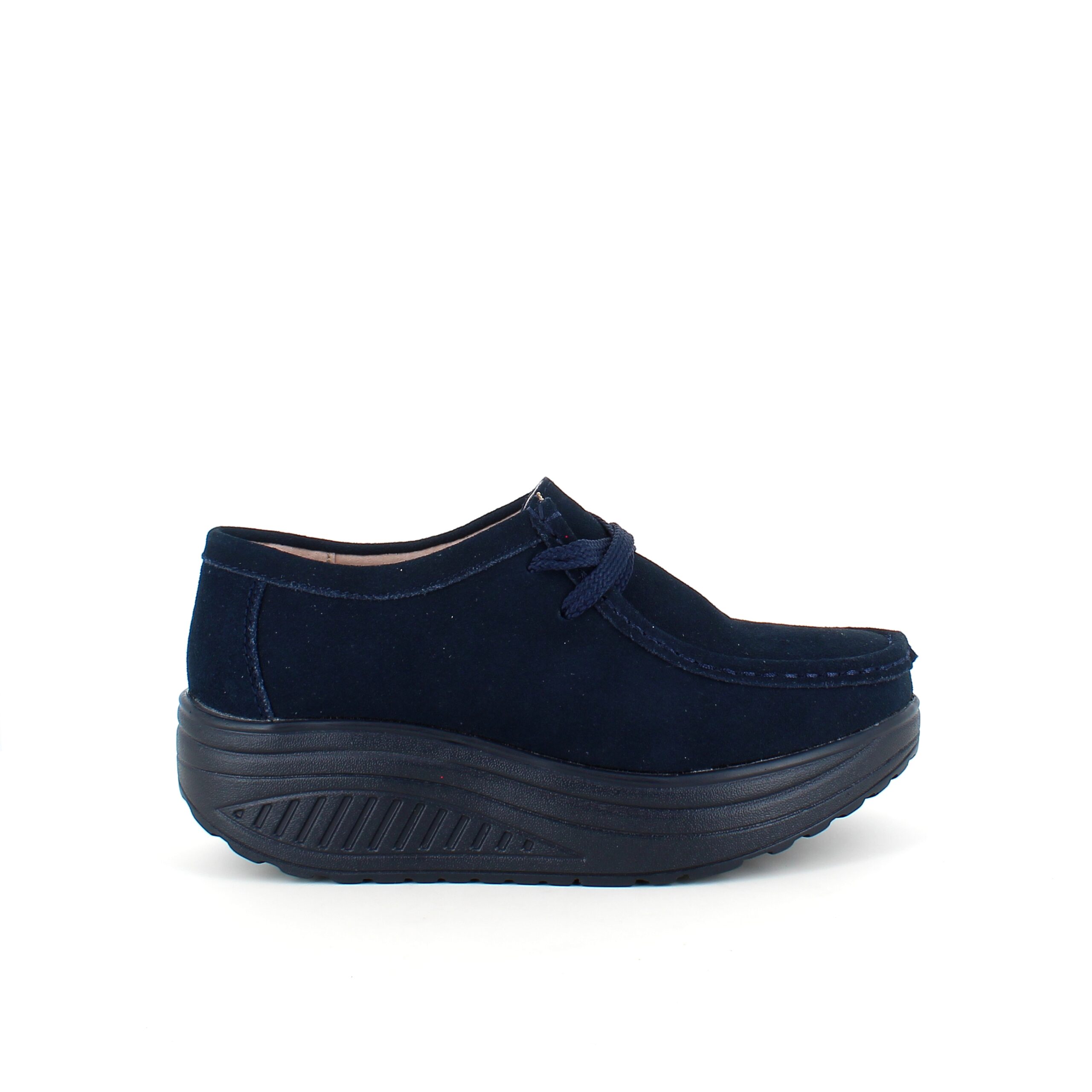 Navy ruskindssko med gængesål og svangstøtte
