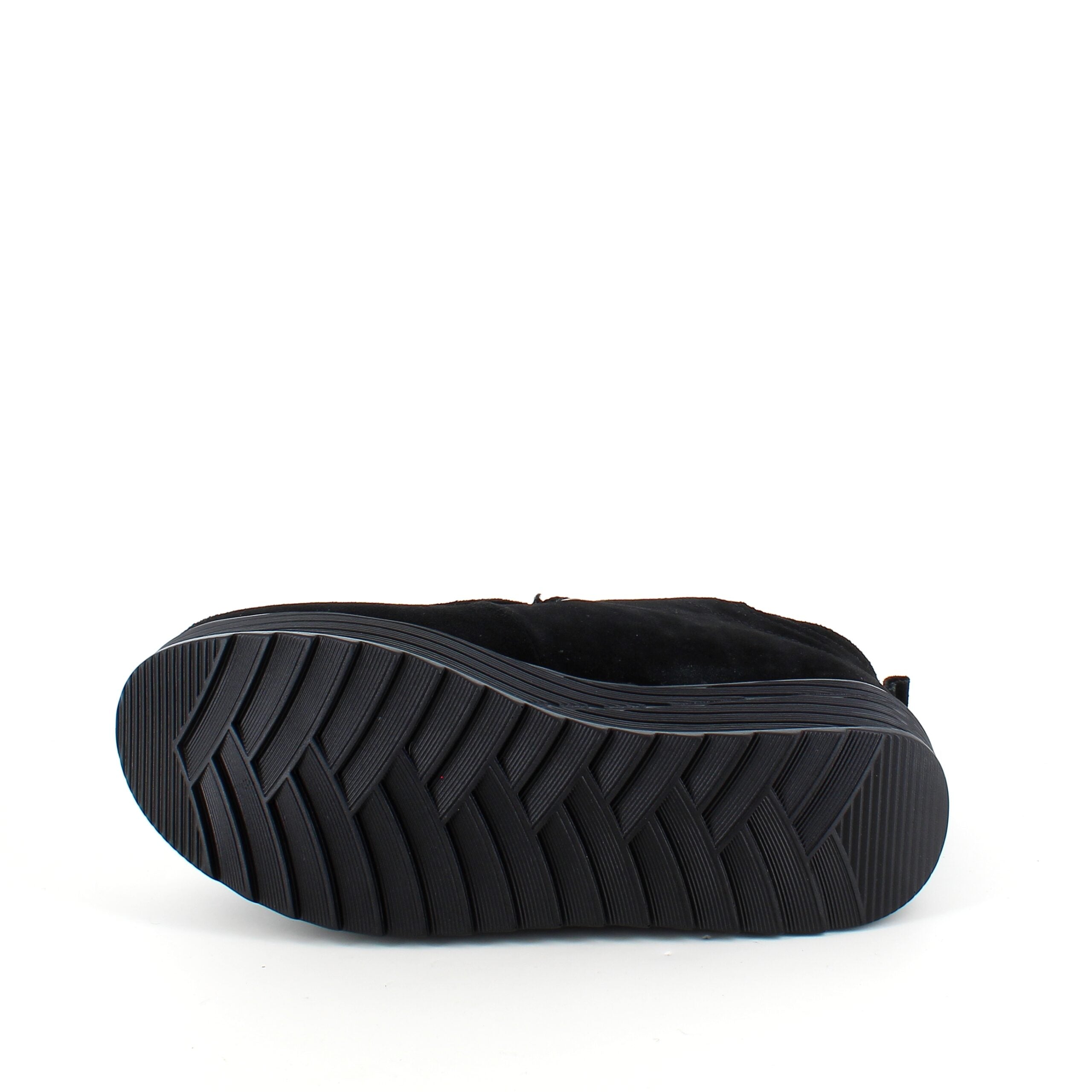 Sort ruskindssko med let foring og gængesål