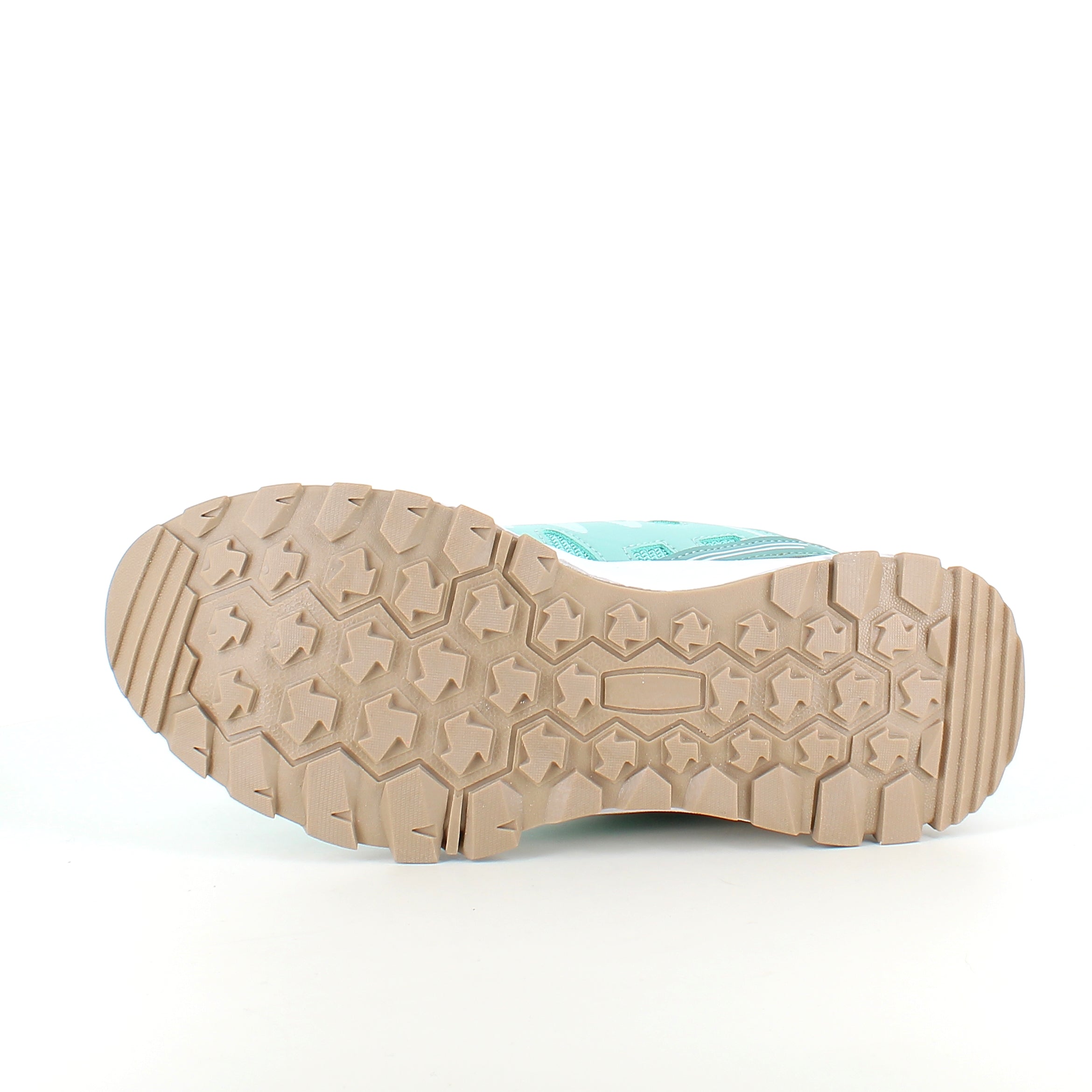 Grøn sko med åndbar overdel og flotte detaljer