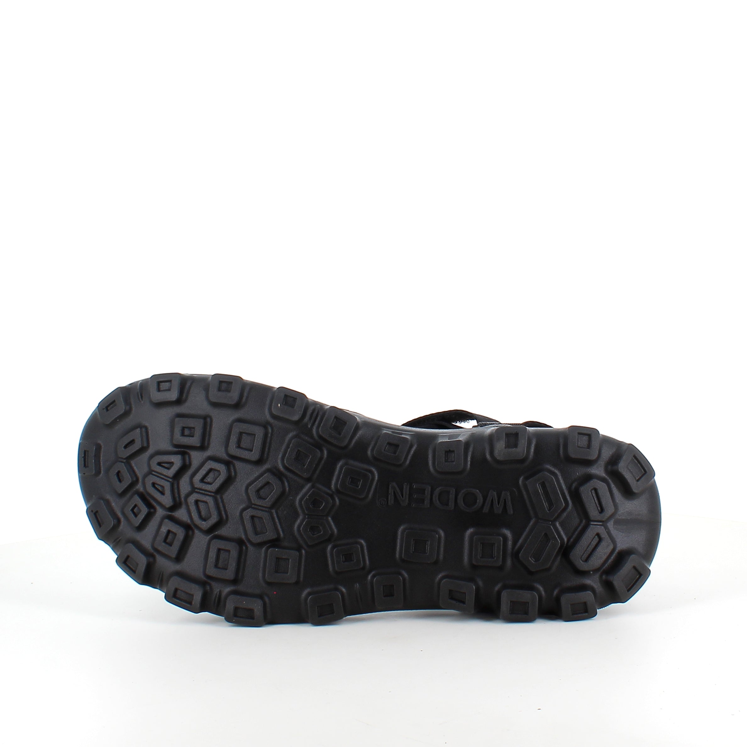 Sort Woden sandal med god svangstøtte