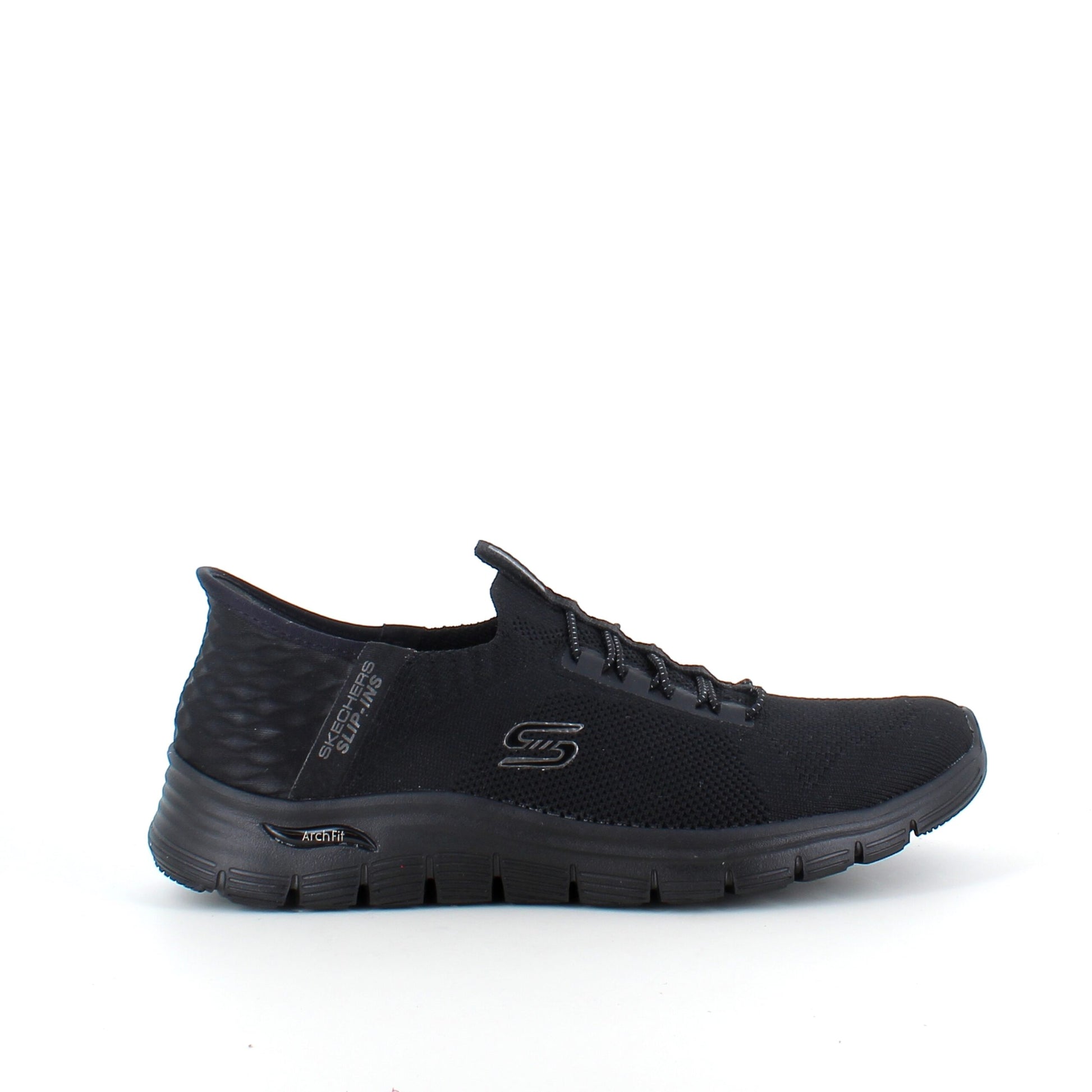 Sort Skechers slip-ins med svangstøtte