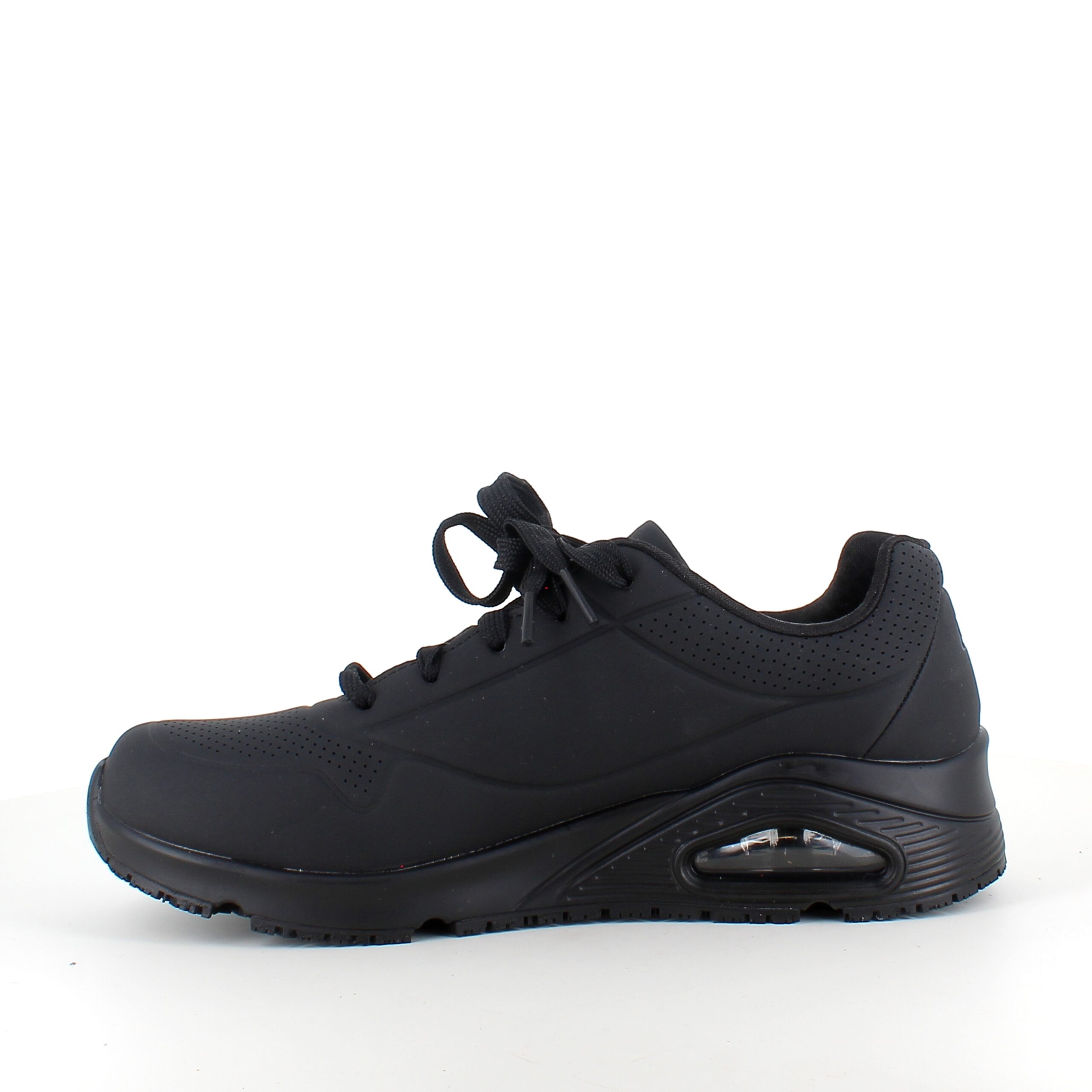 Sort skridsikker arbejdssko fra Skechers med ESD