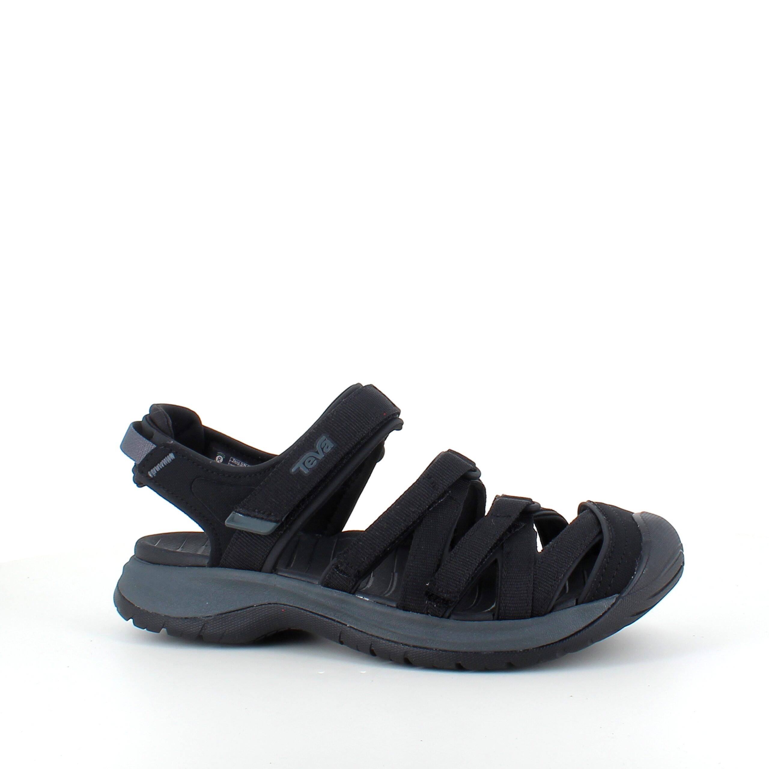 Sort Teva Tirra lukket sandal med tåbeskyttelse, svangstøtte og stødabsorbering
