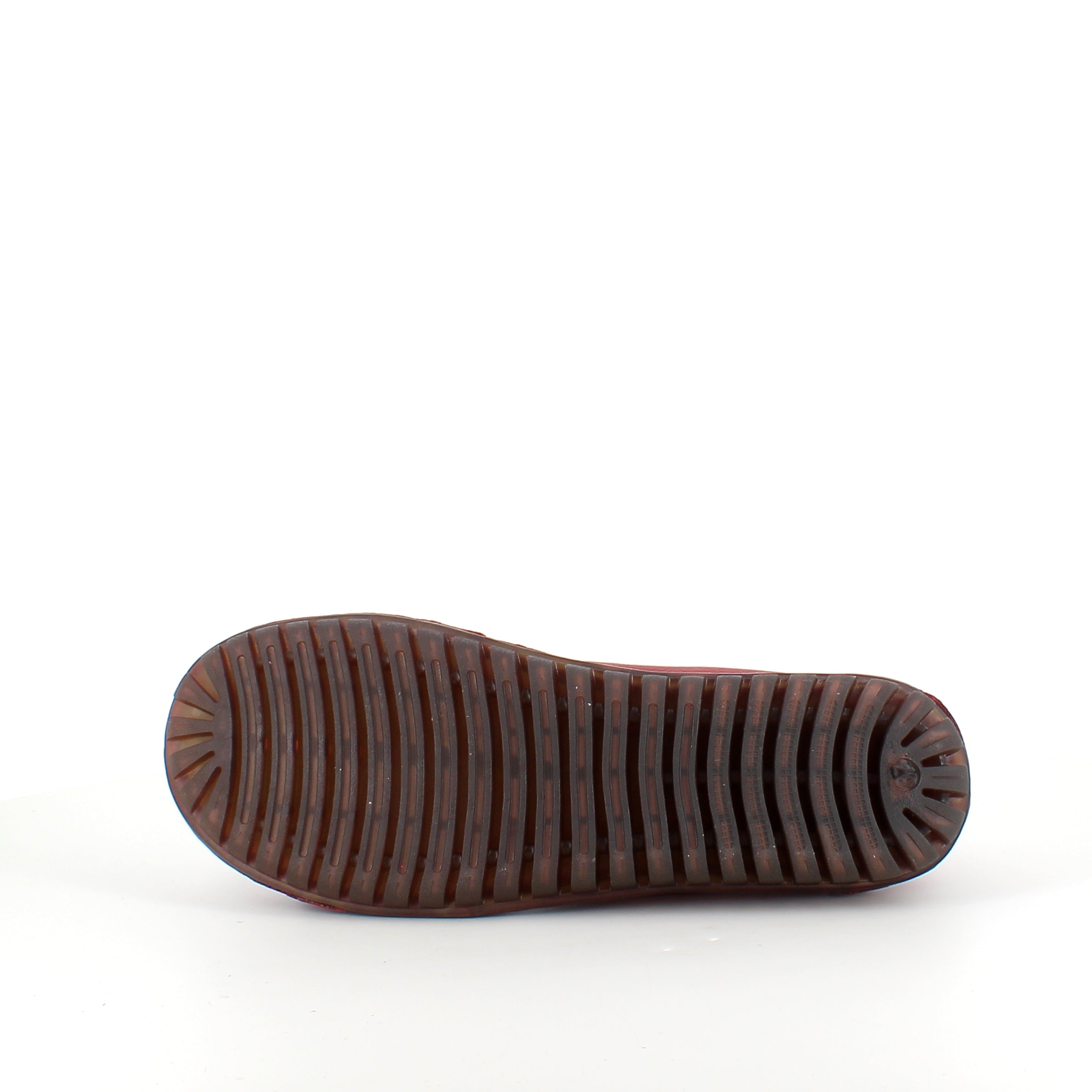 Elegant ballerina i bordeauxfarvet skind