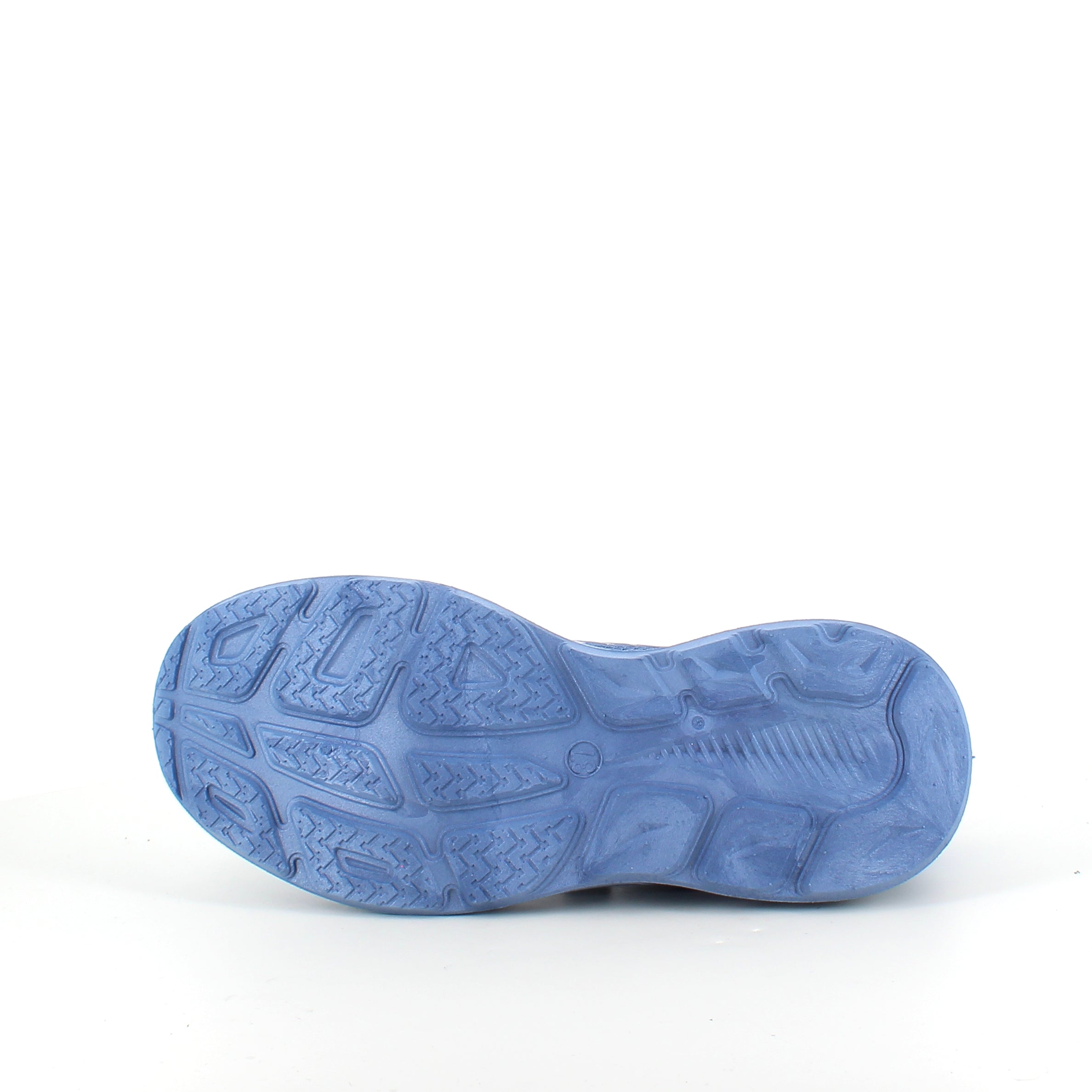 Blå slip-on sko med strikoverdel