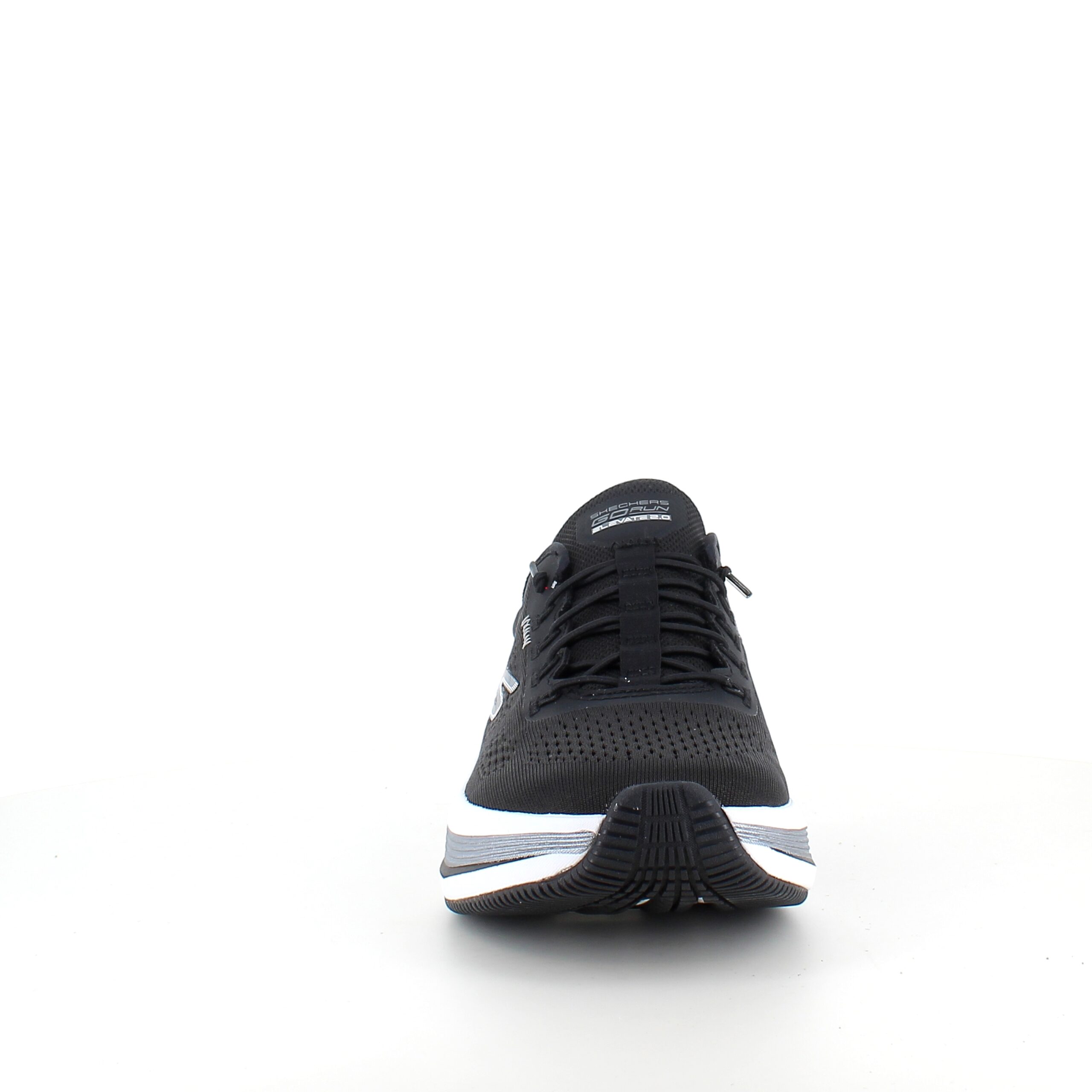 Sort slip-ins sko fra Skechers med elastiksnøre