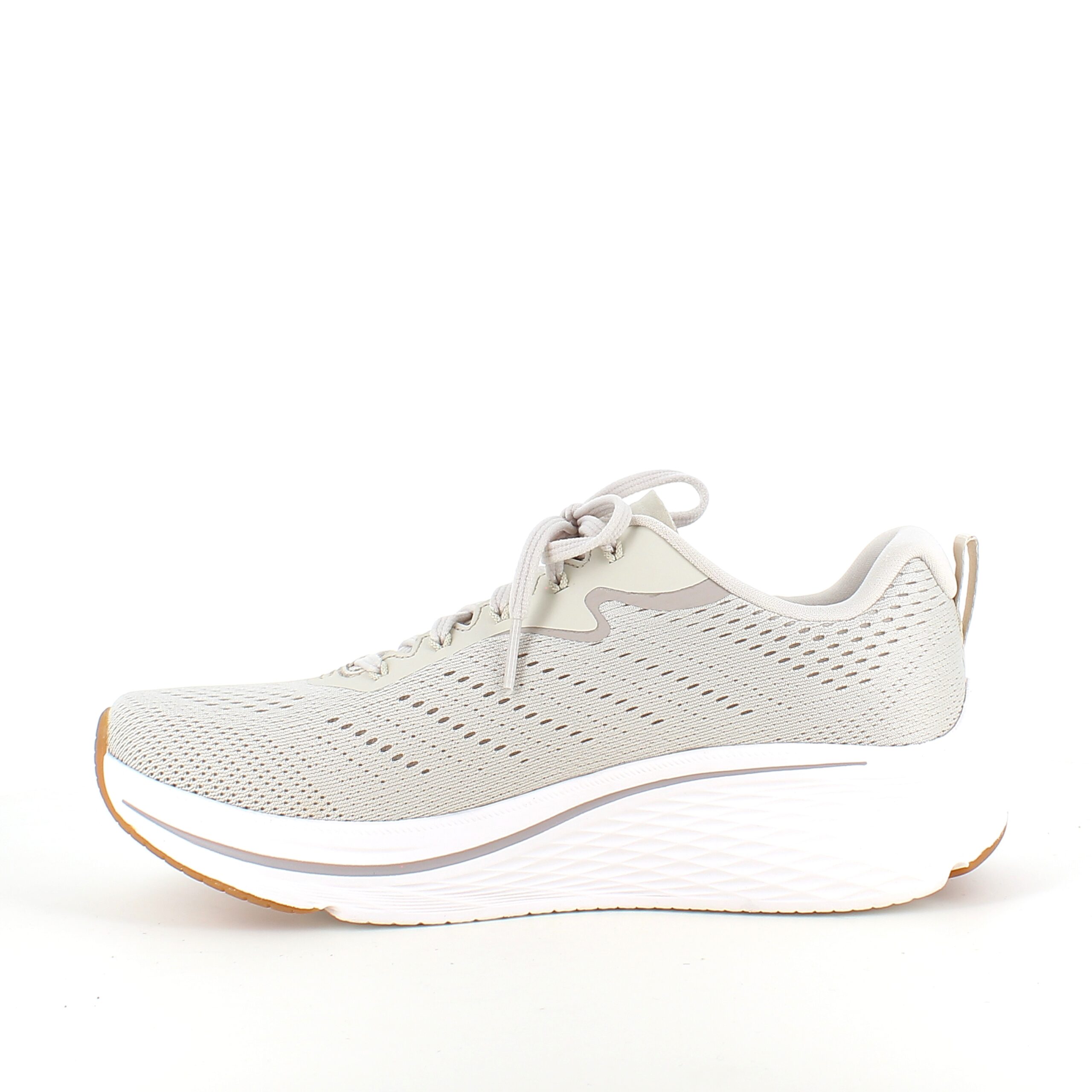 Beige Skechers Max Cushion sko – optimal støtte og uovertruffen komfort.