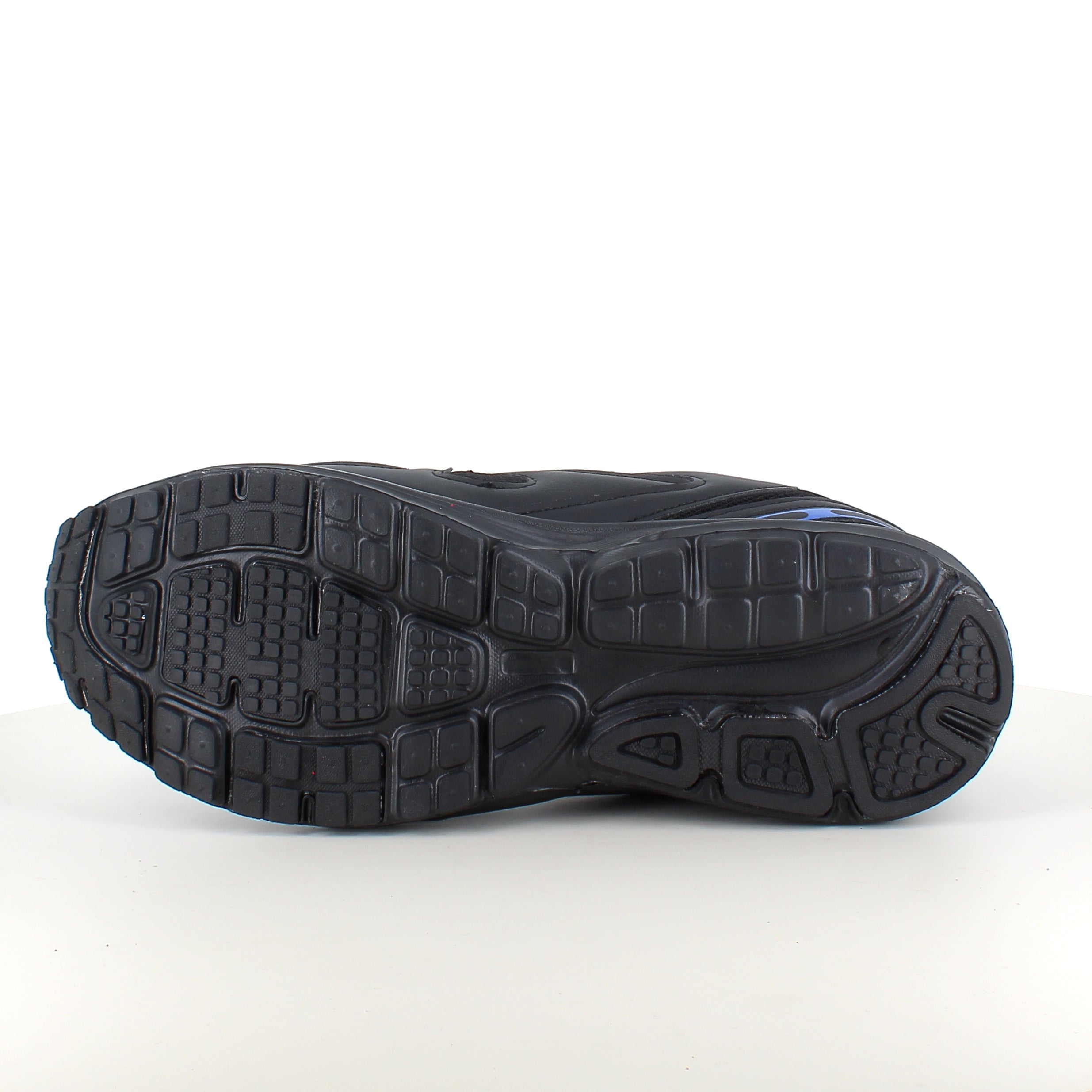 Sort letvægtssko med velcroremme og stødabsorberende sål