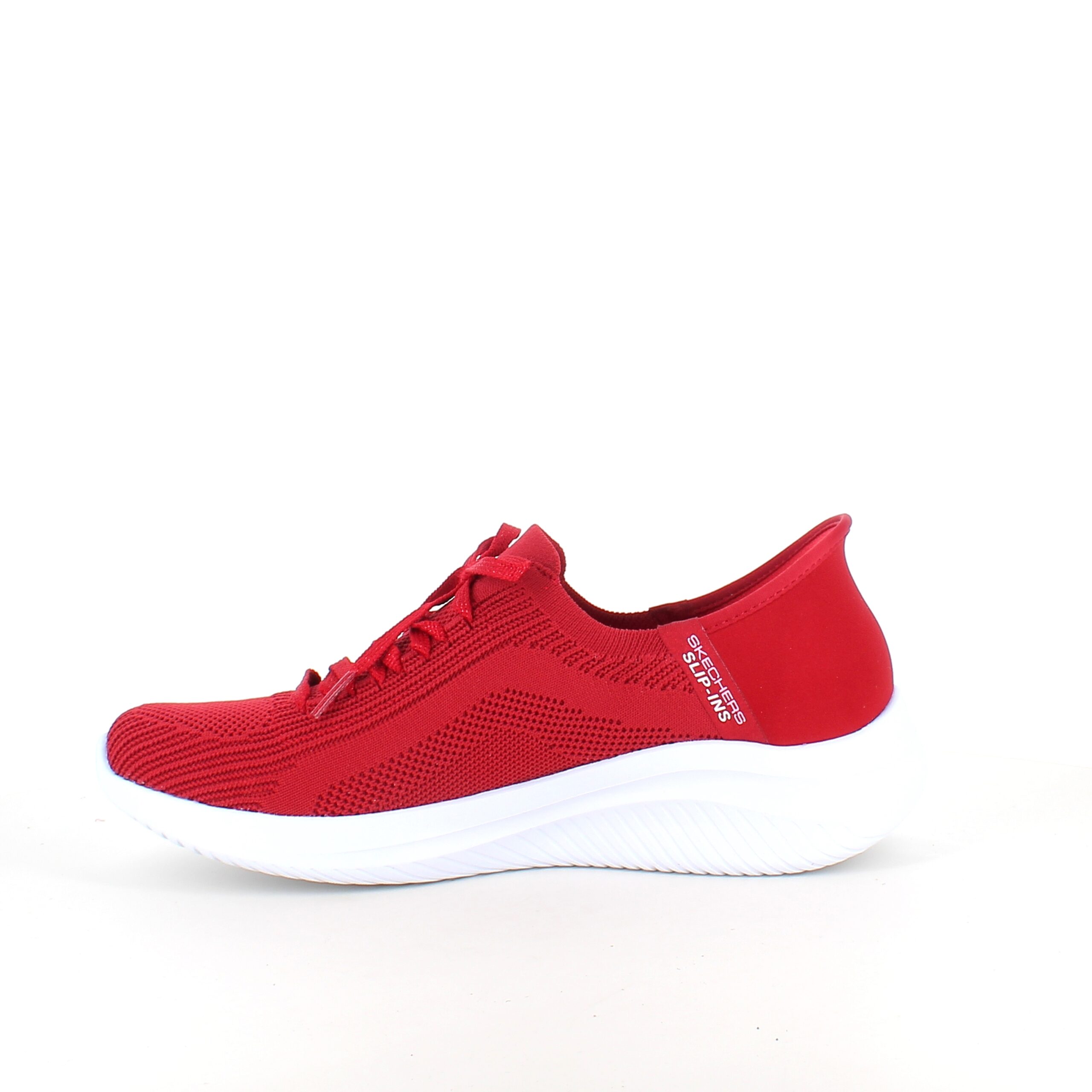 Rød Skechers Slip-ins med glimmer detaljer.