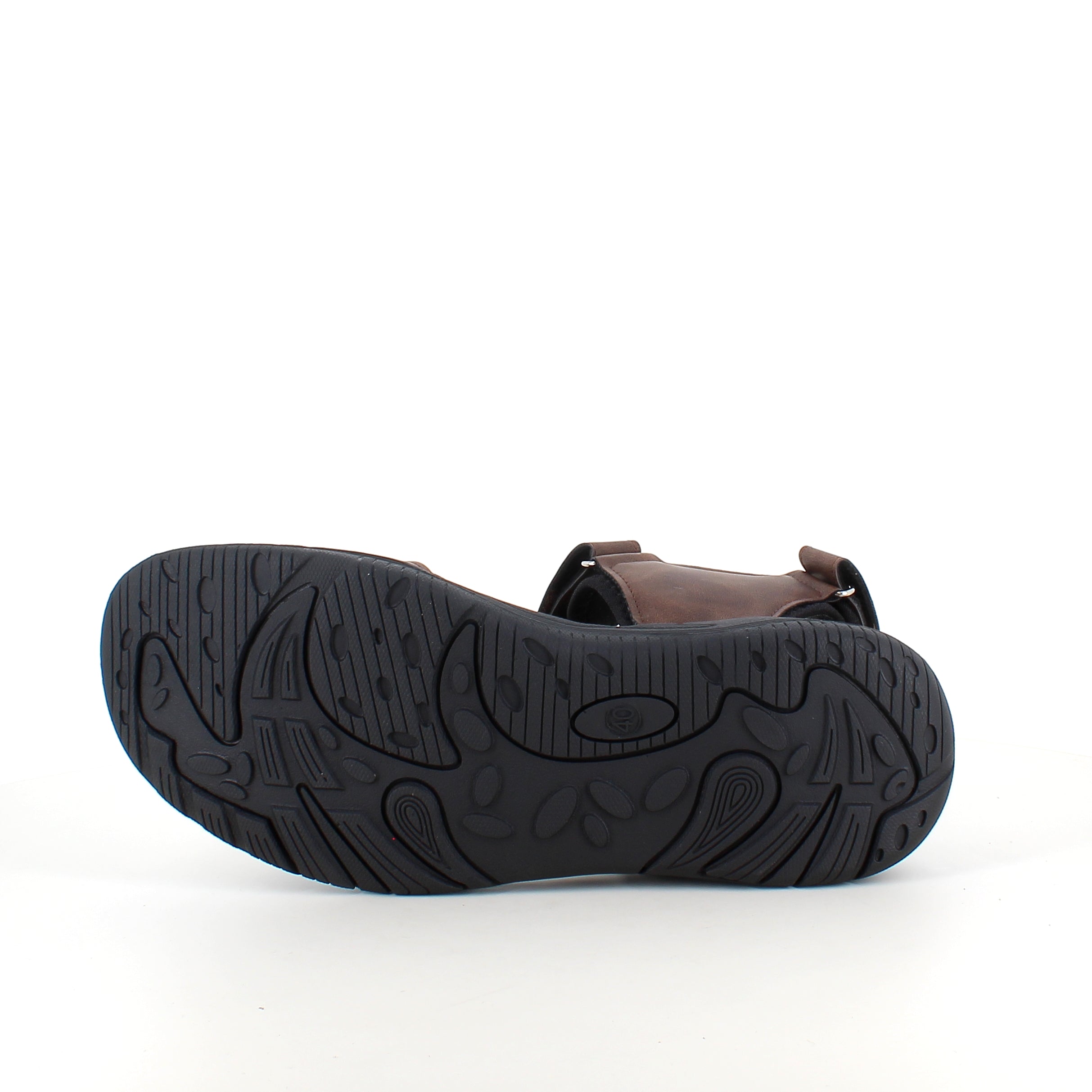 Herresandal med 3 velcroremme – brun sandal med god bredde