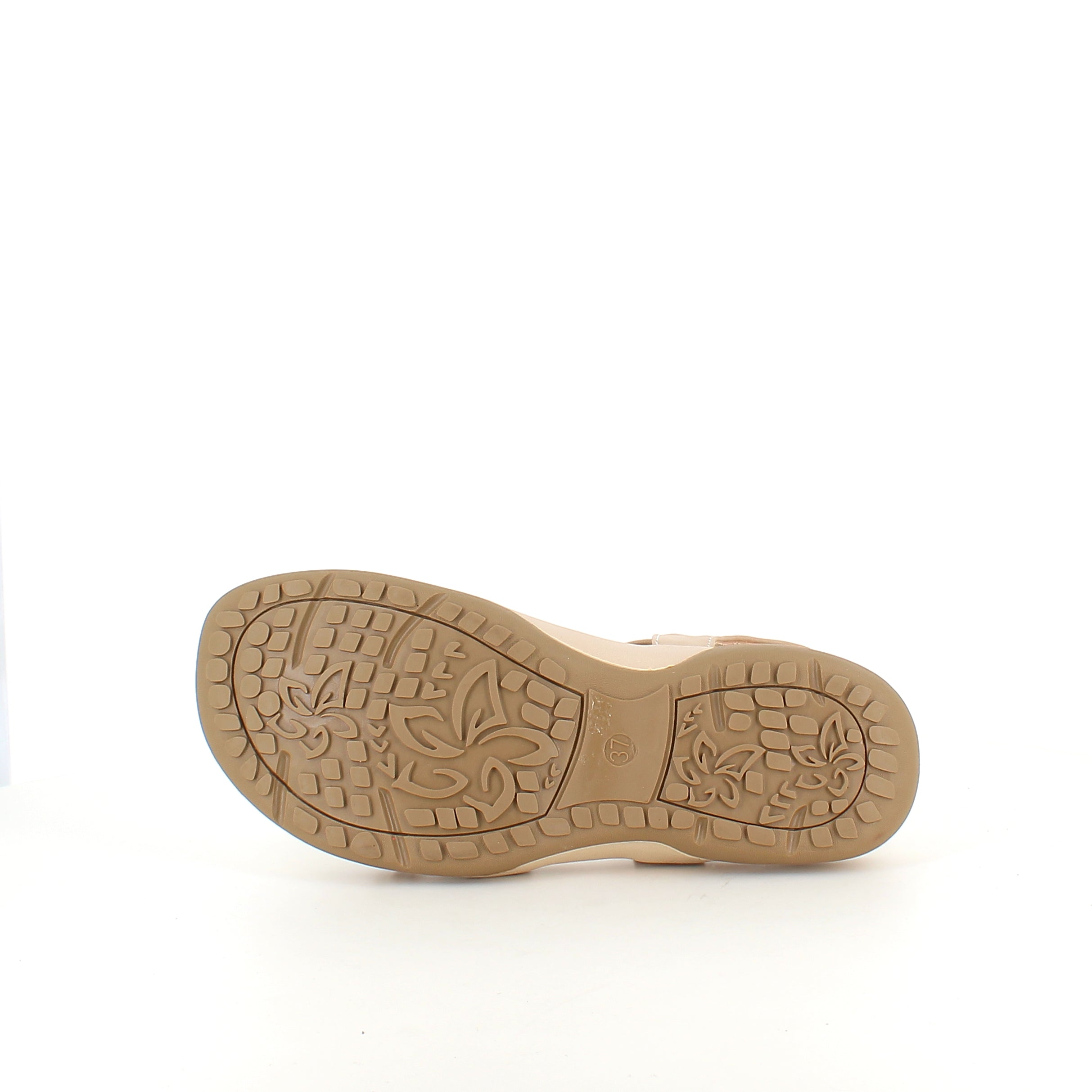 Beige sandal med elastikremme – let & feminin med blød skumsål