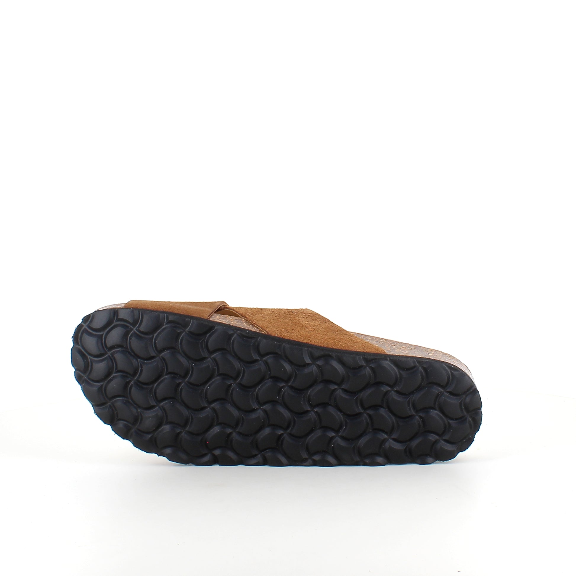 Serraje Roble – brun slip on sandal med krydsremme & komfort | Sygeplejebutikken