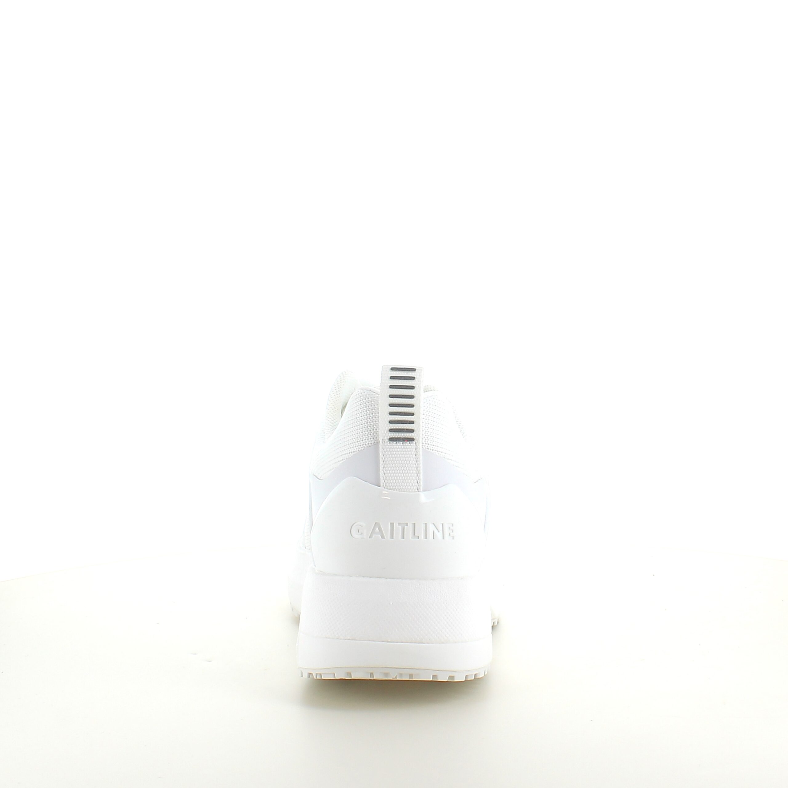 Hvid letvægtssko fra Gaitline med optimal af støddæmpning og svangstøtte