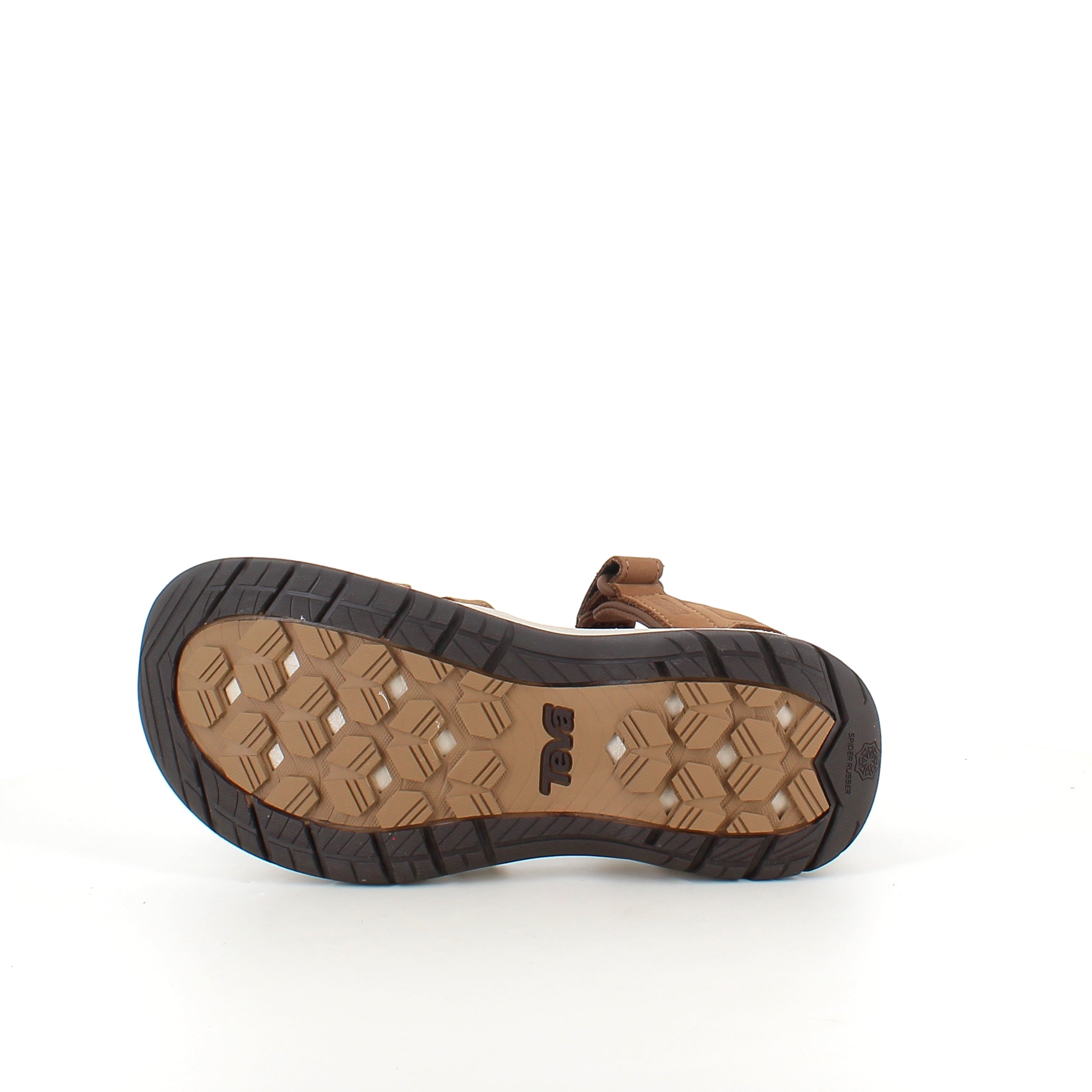 Brun Teva lædersandal med svangstøtte og stødabsorbering – komfort hele dagen