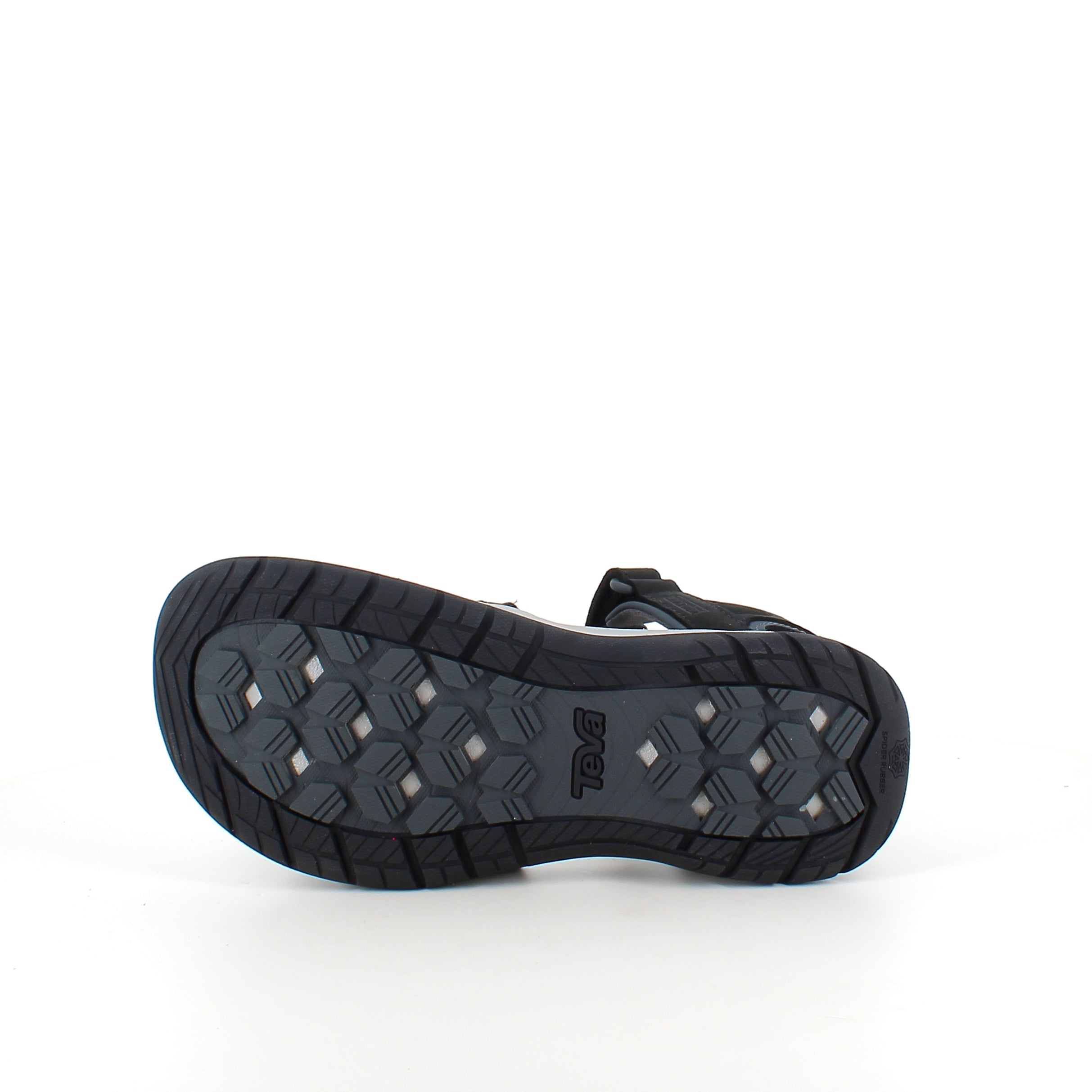 Sort Teva lædersandal med svangstøtte og stødabsorbering – komfort hele dagen