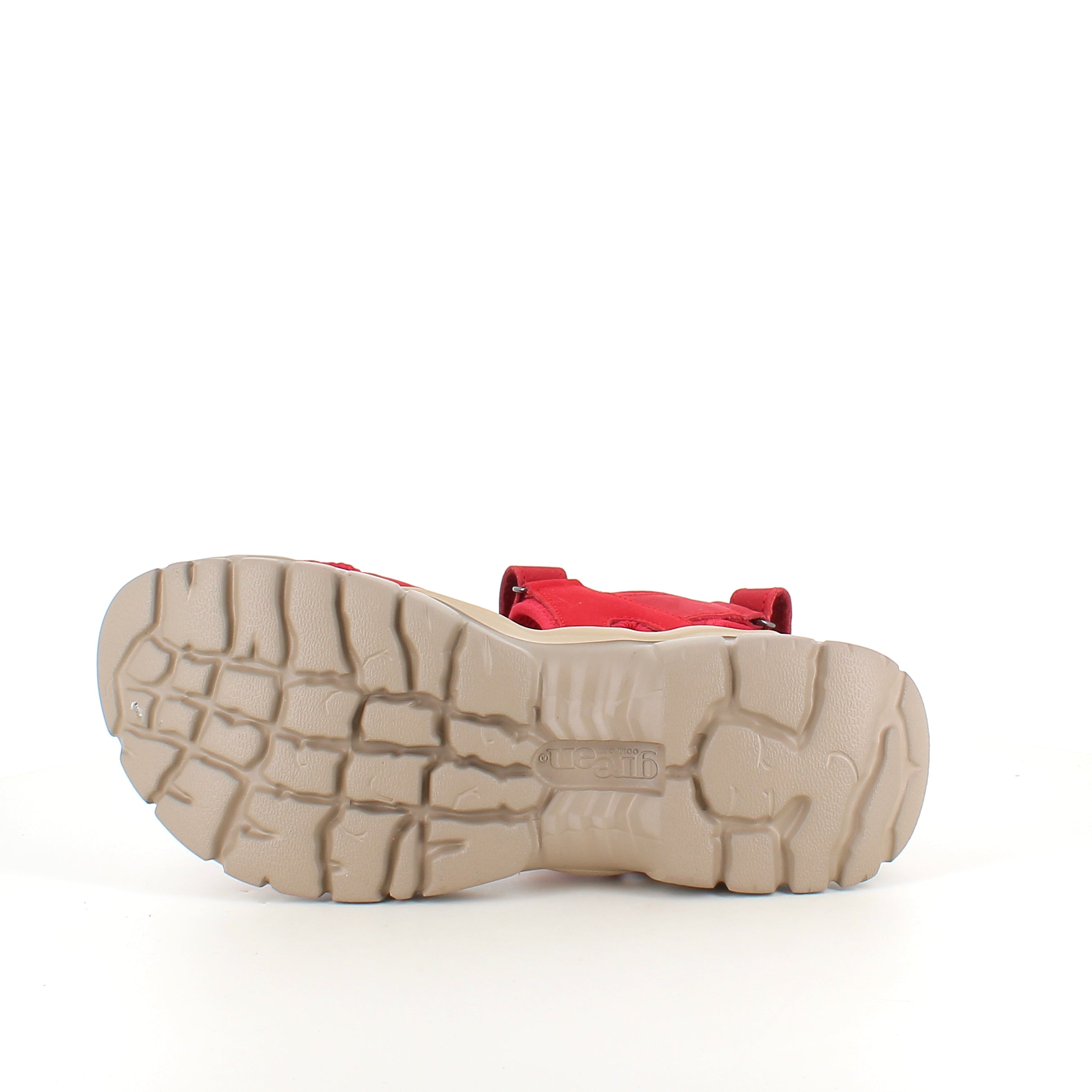 Green comfort sandaler i rød - stødabsorberende sandal med rummelig pasform