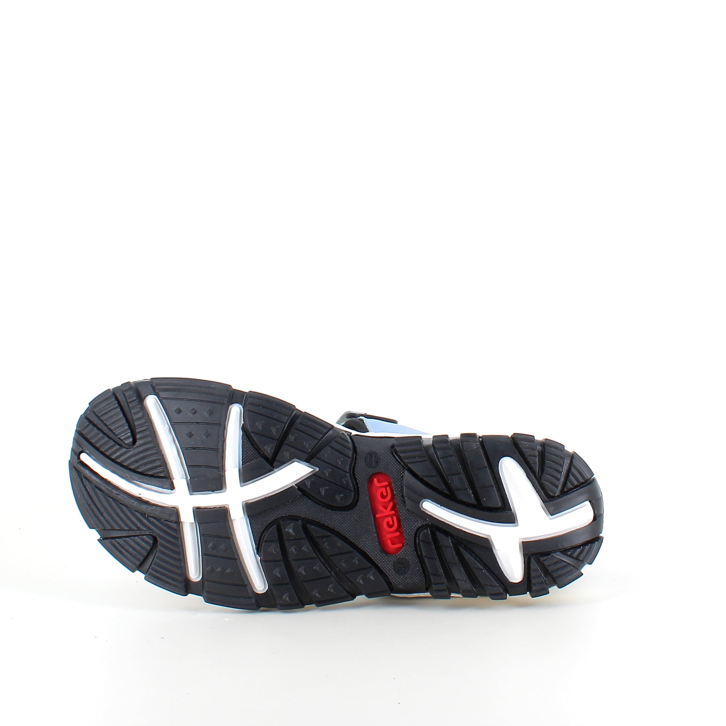 Rieker sandal i multifarvet – stødabsorberende sandal med velcro