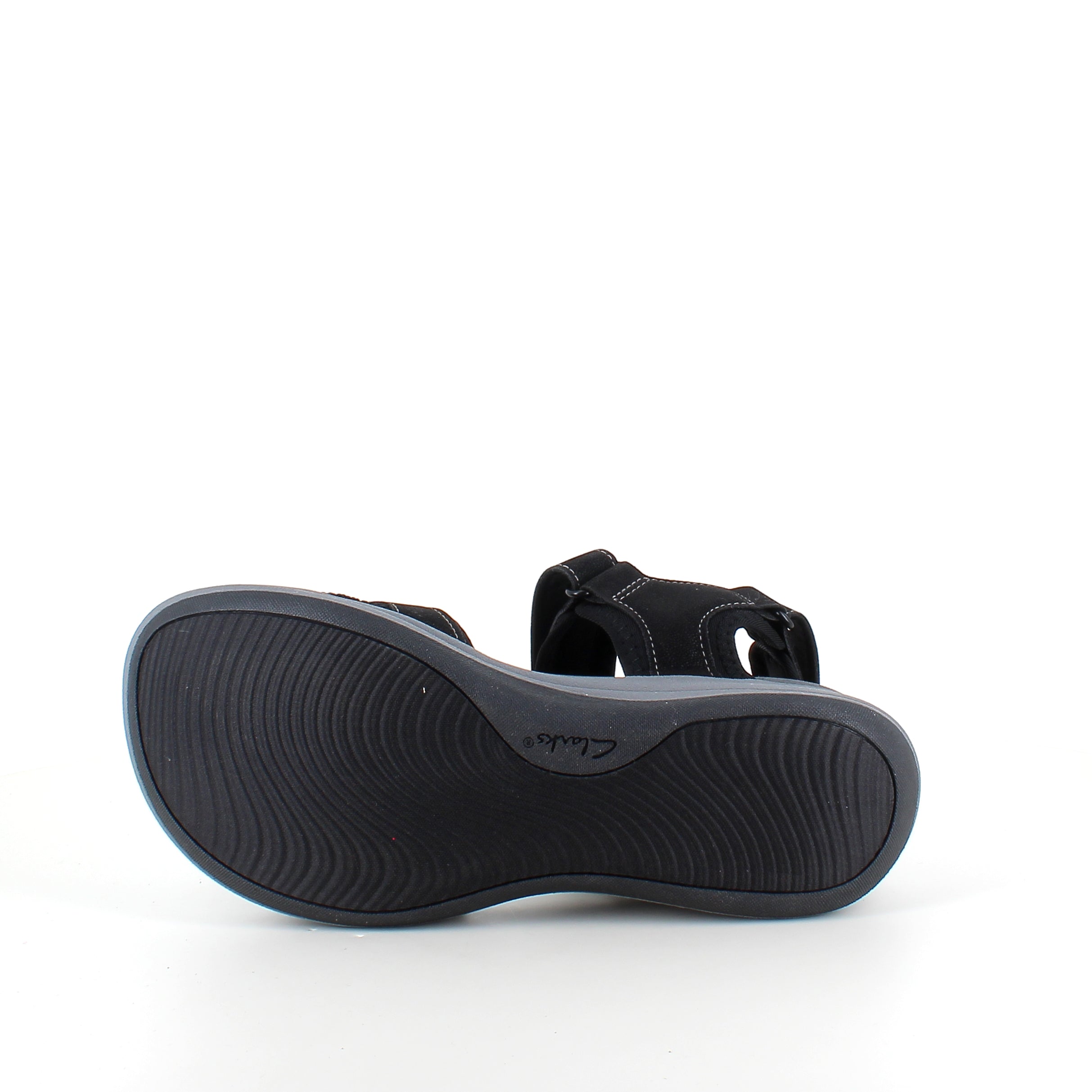 Clarks Cloudsteppers sandal i sort – blød komfort & stødabsorbering hele dagen