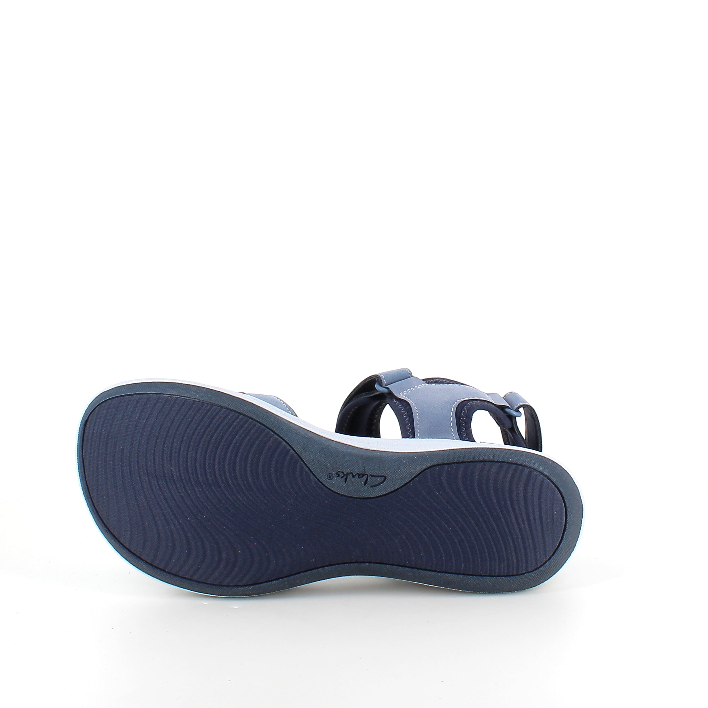 Clarks Cloudsteppers sandal i blå – blød & støttende sandal til aktive dage