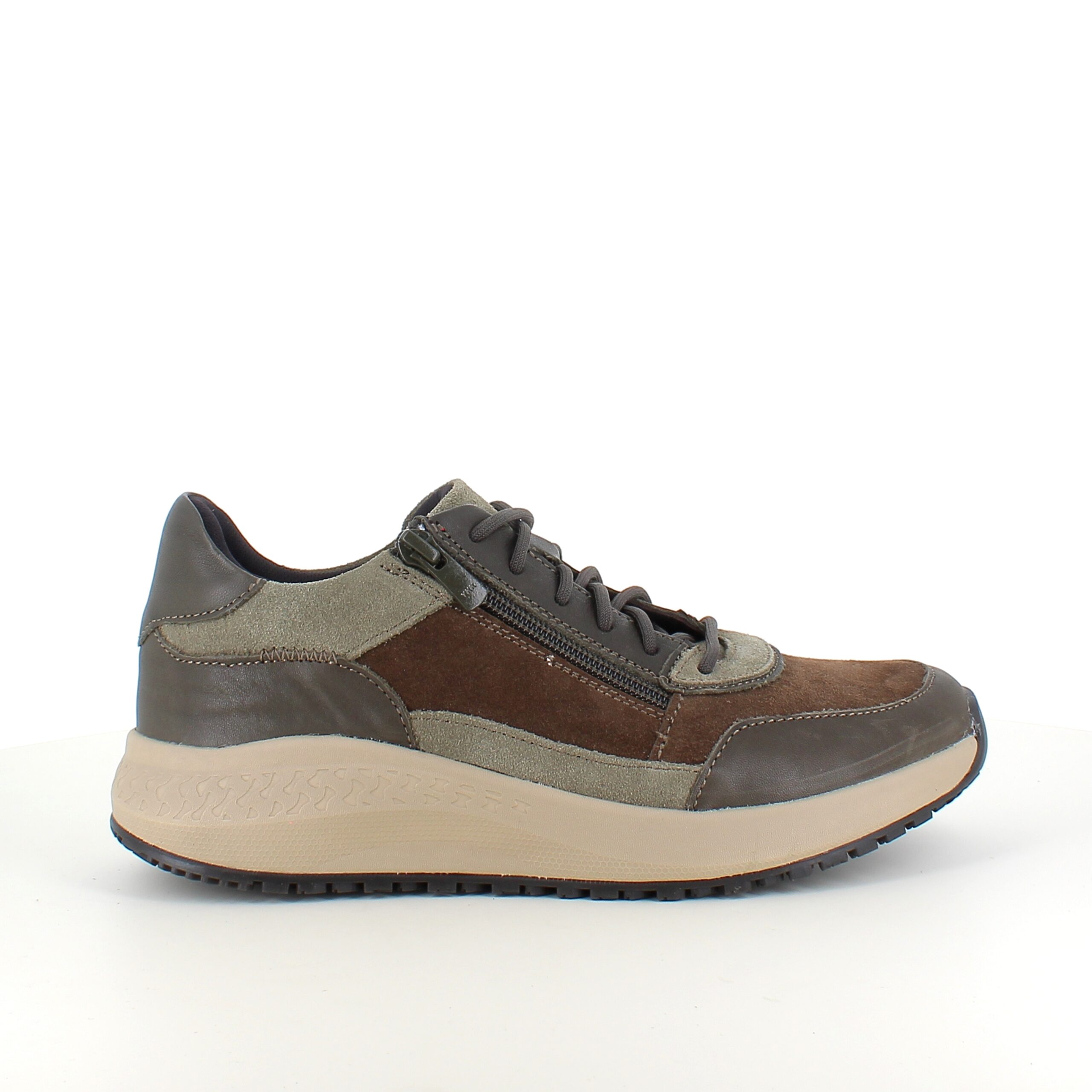 Olivengrøn Green Comfort sko med dobbelt lukning