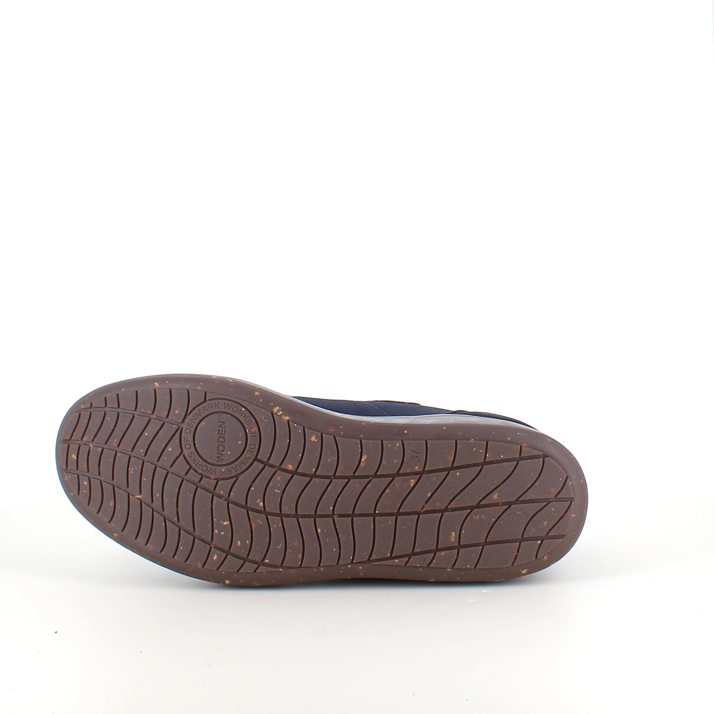 Woden Line Sneak – navy sneaker med gulddetaljer & blød komfort