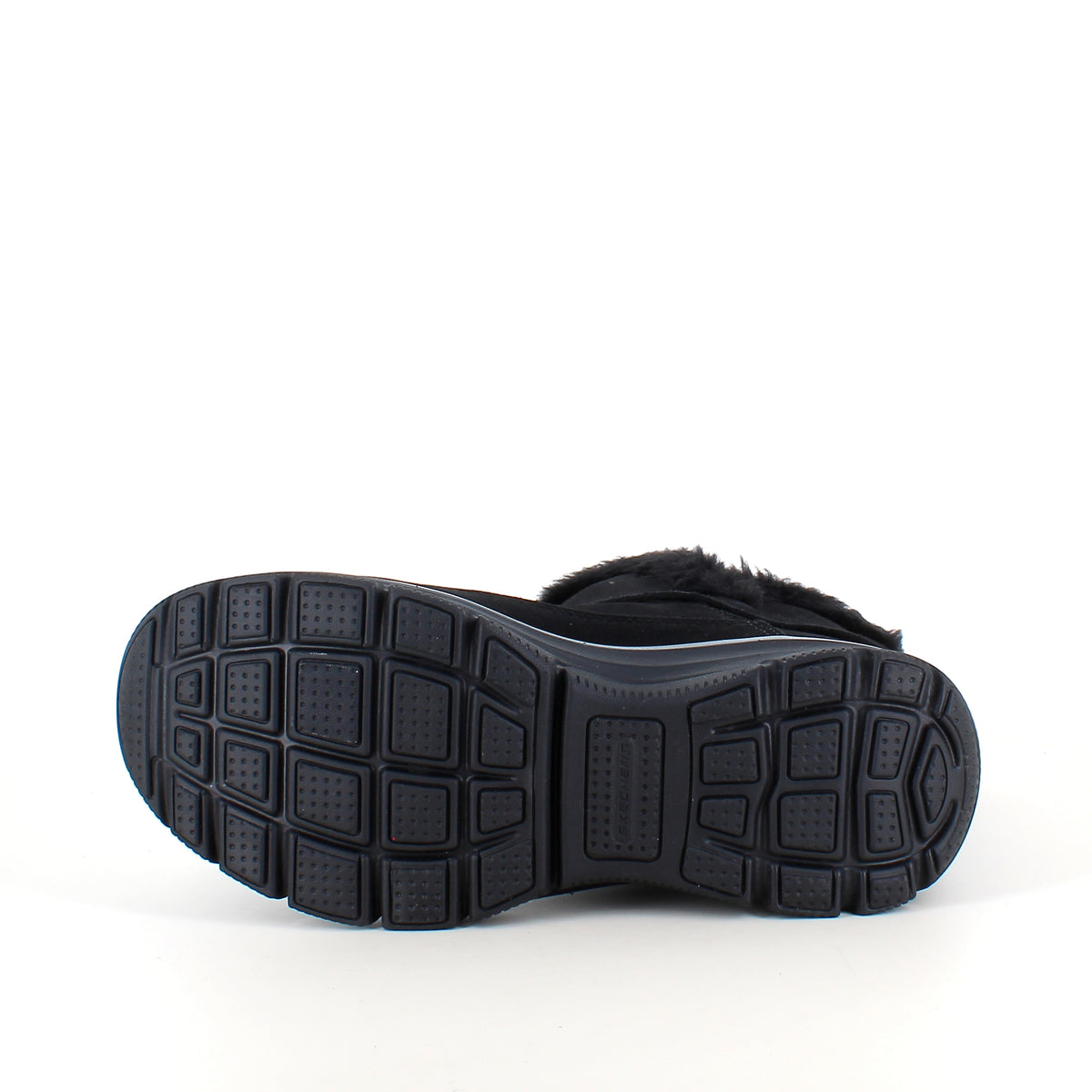 Skechers vinterstøvle – varm Slip-ins støvle i sort ruskind med bred pasform