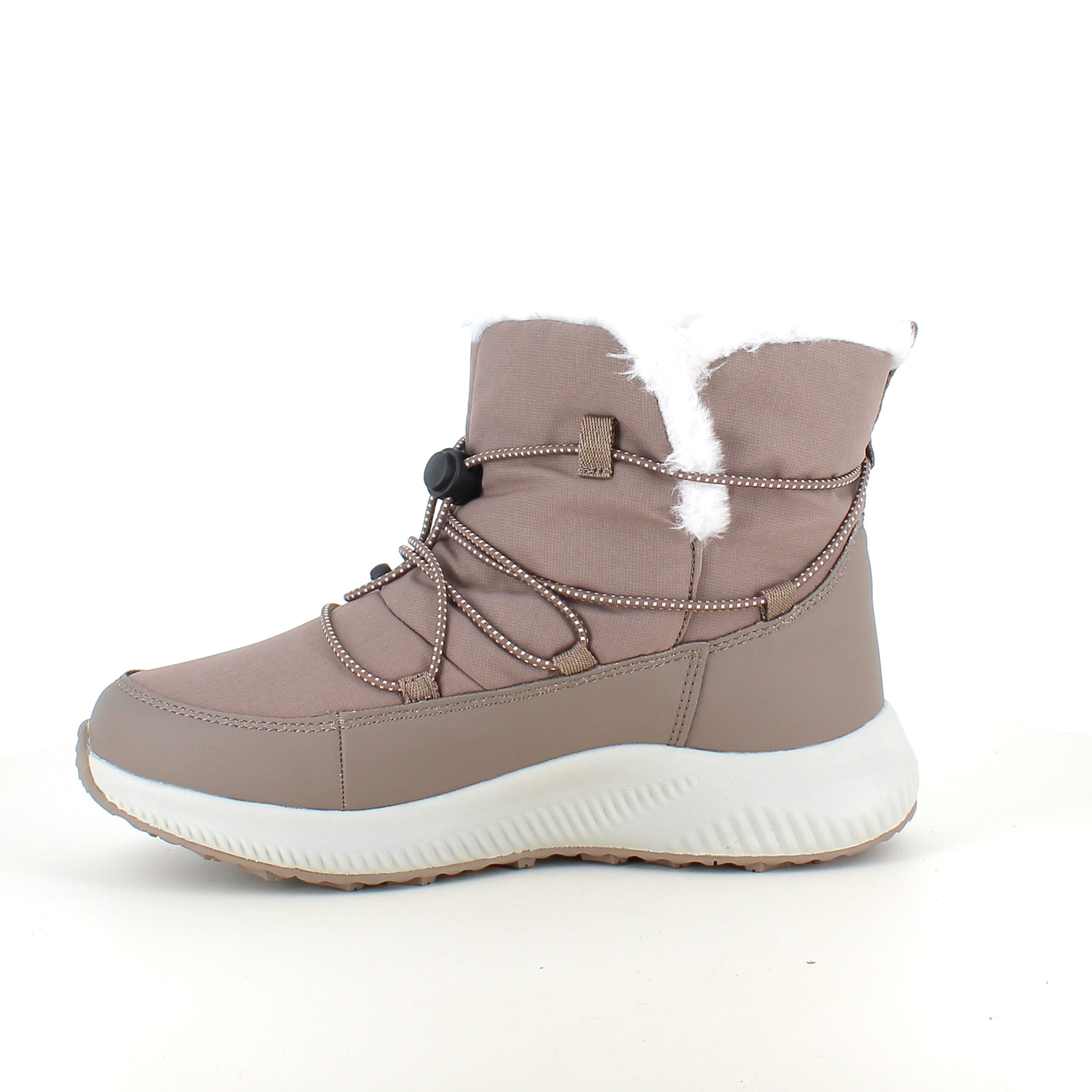 Vandafvisende beige vinterstøvle fra CMP med elastiksnøre