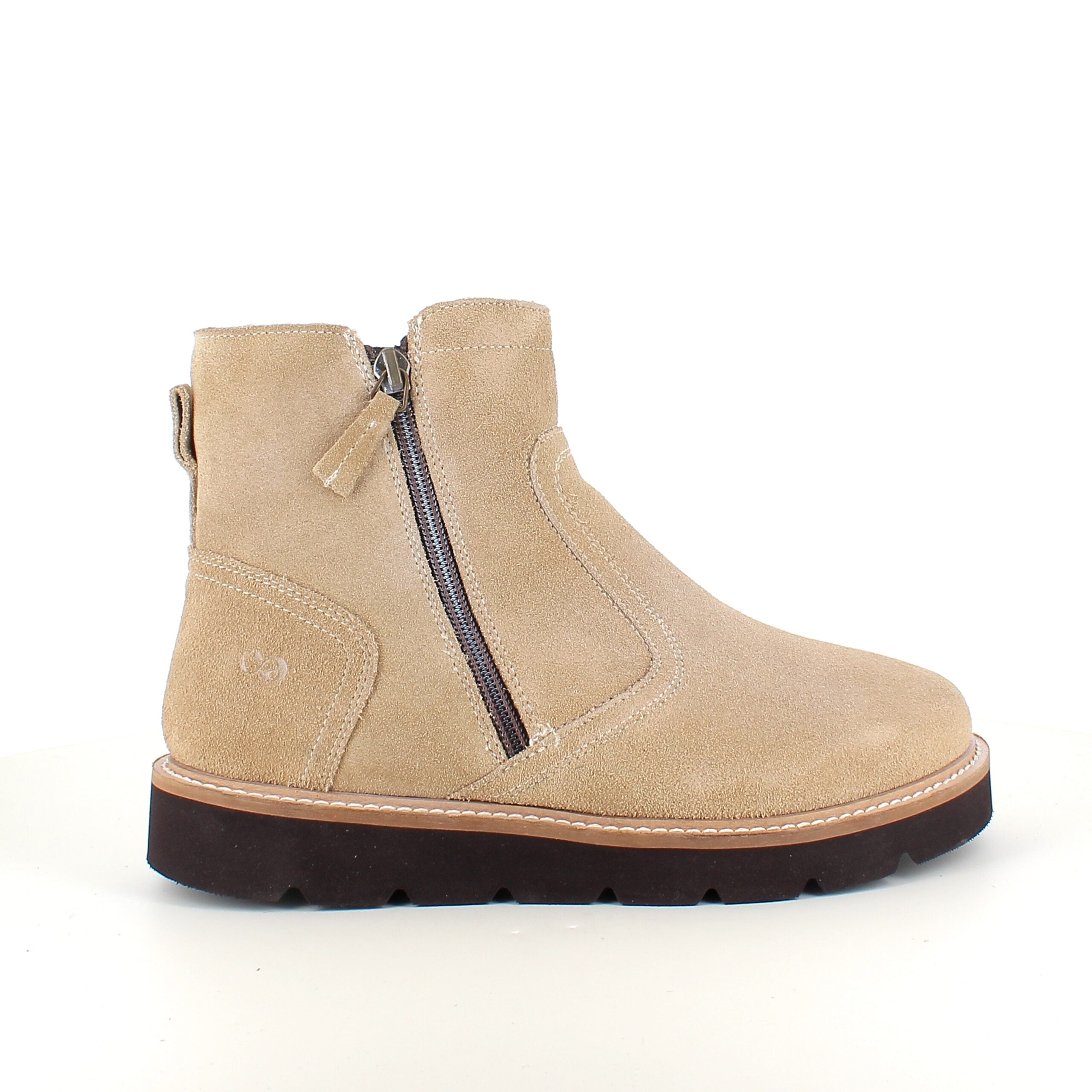 Ruskindsstøvle med EnergySole™, uldfor, dobbelt lynlås & ekstra rummelig H-pasform