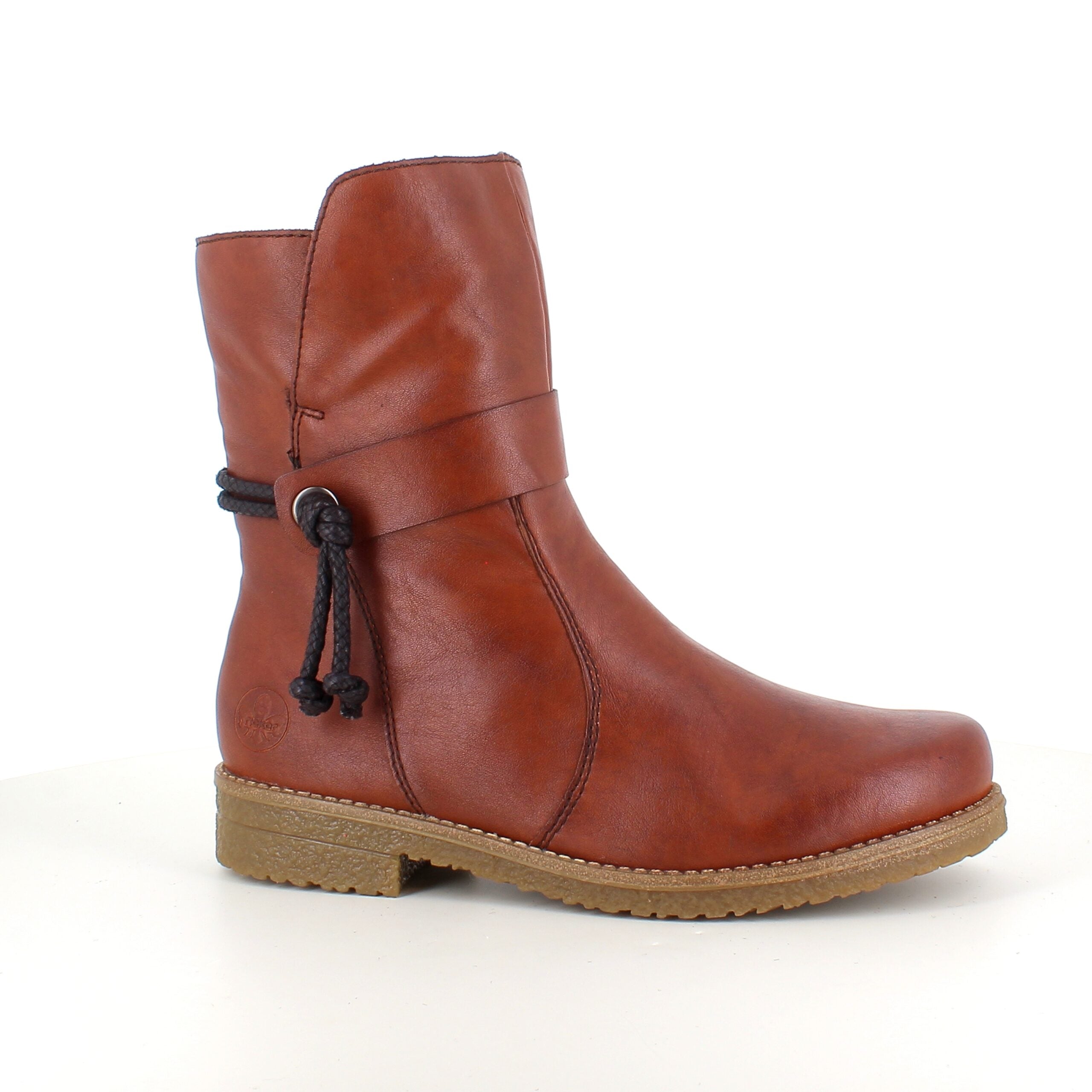 Brun Rieker vinterstøvle med foer og lynlås