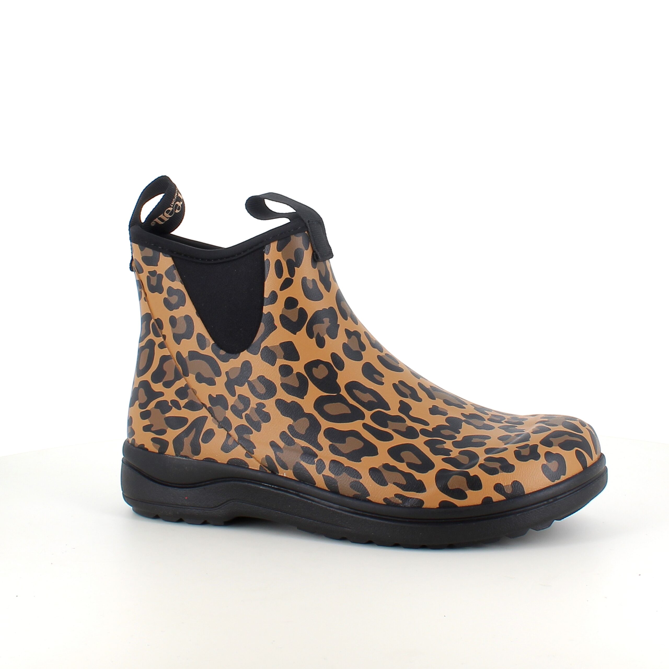 Green Comfort gummistøvle i leopardprint med svangstøtte