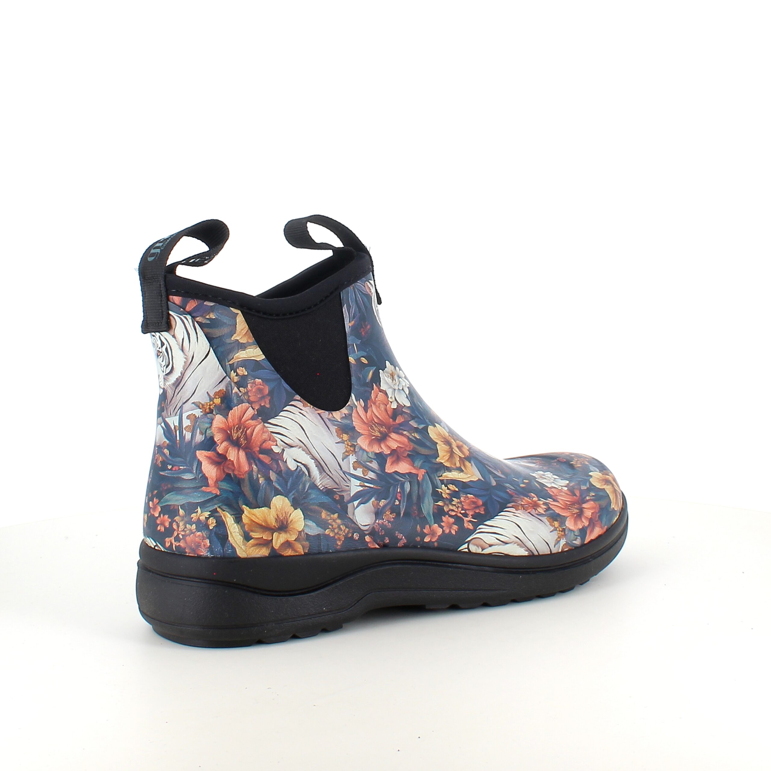 Green Comfort gummistøvle i tigerprint med svangstøtte