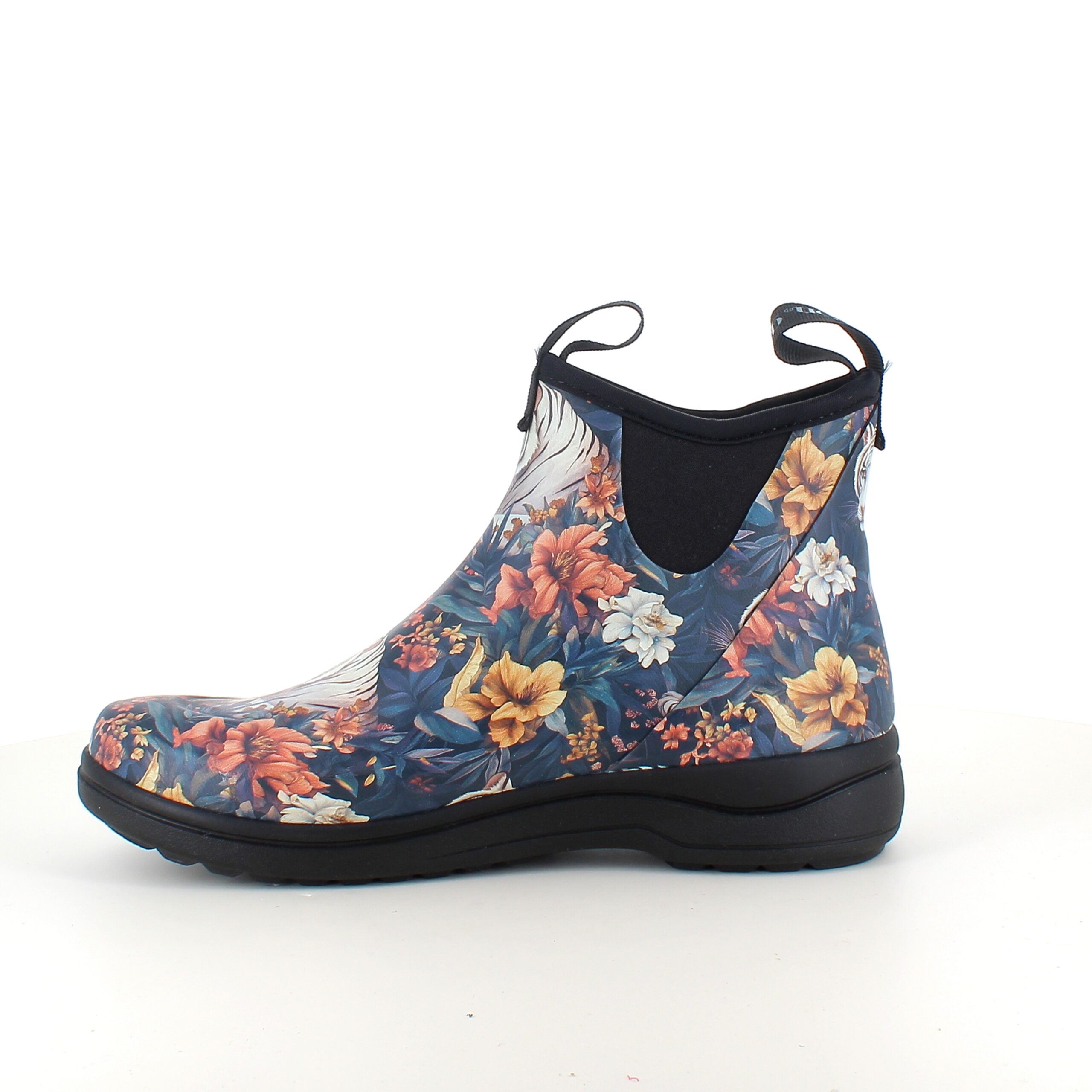 Green Comfort gummistøvle i tigerprint med svangstøtte