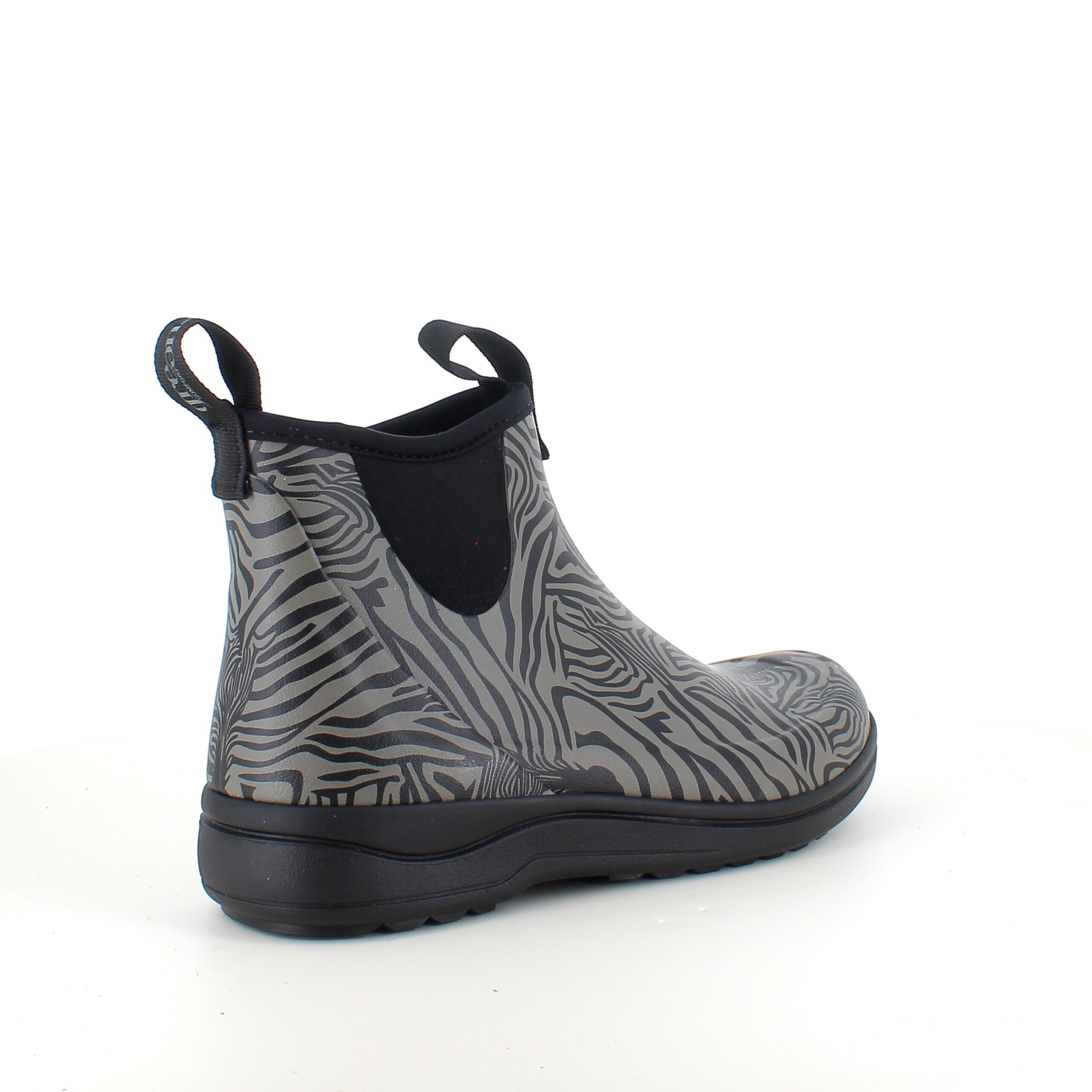Green Comfort gummistøvle i zebraprint med svangstøtte