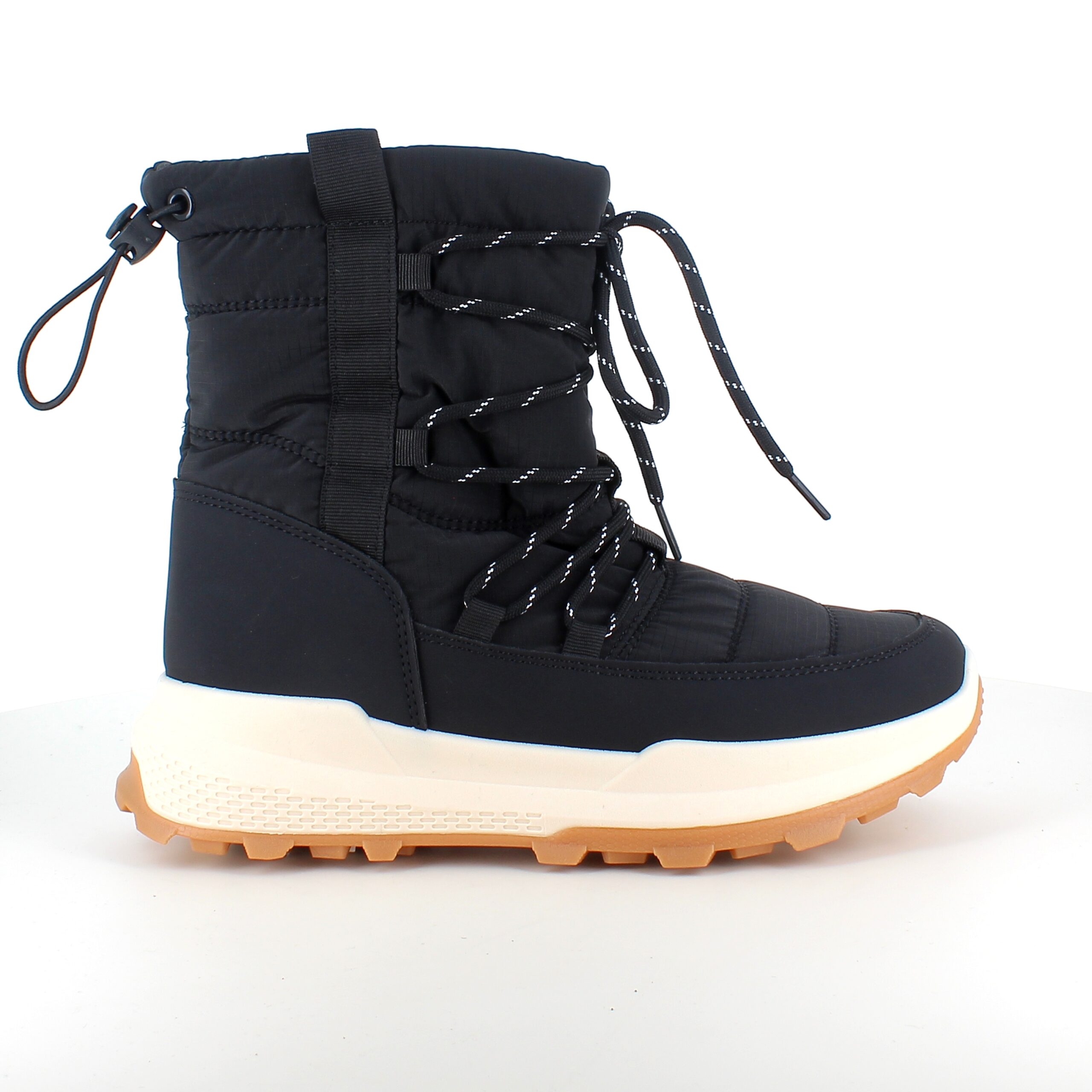 Sort vinterstøvle med lækkert blødt for