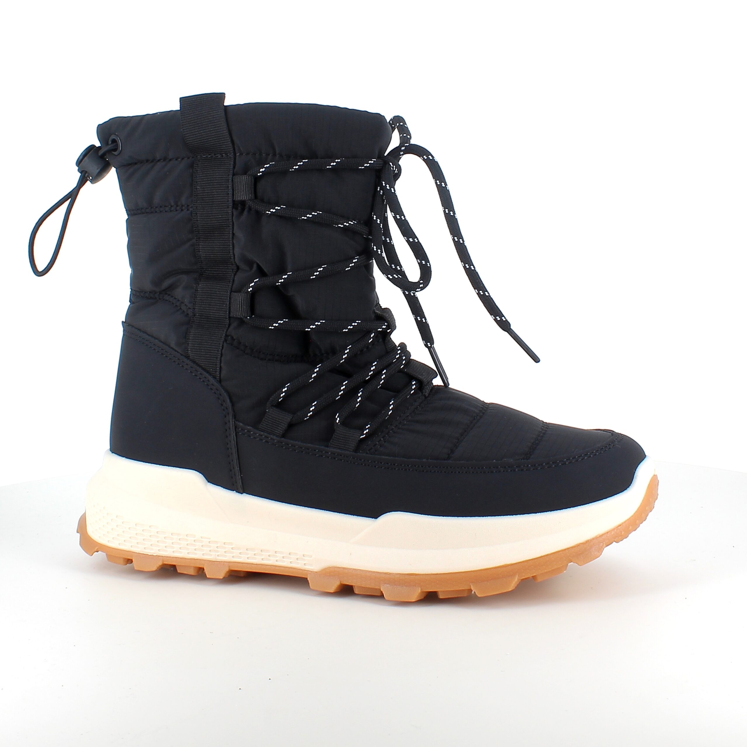 Sort vinterstøvle med lækkert blødt for