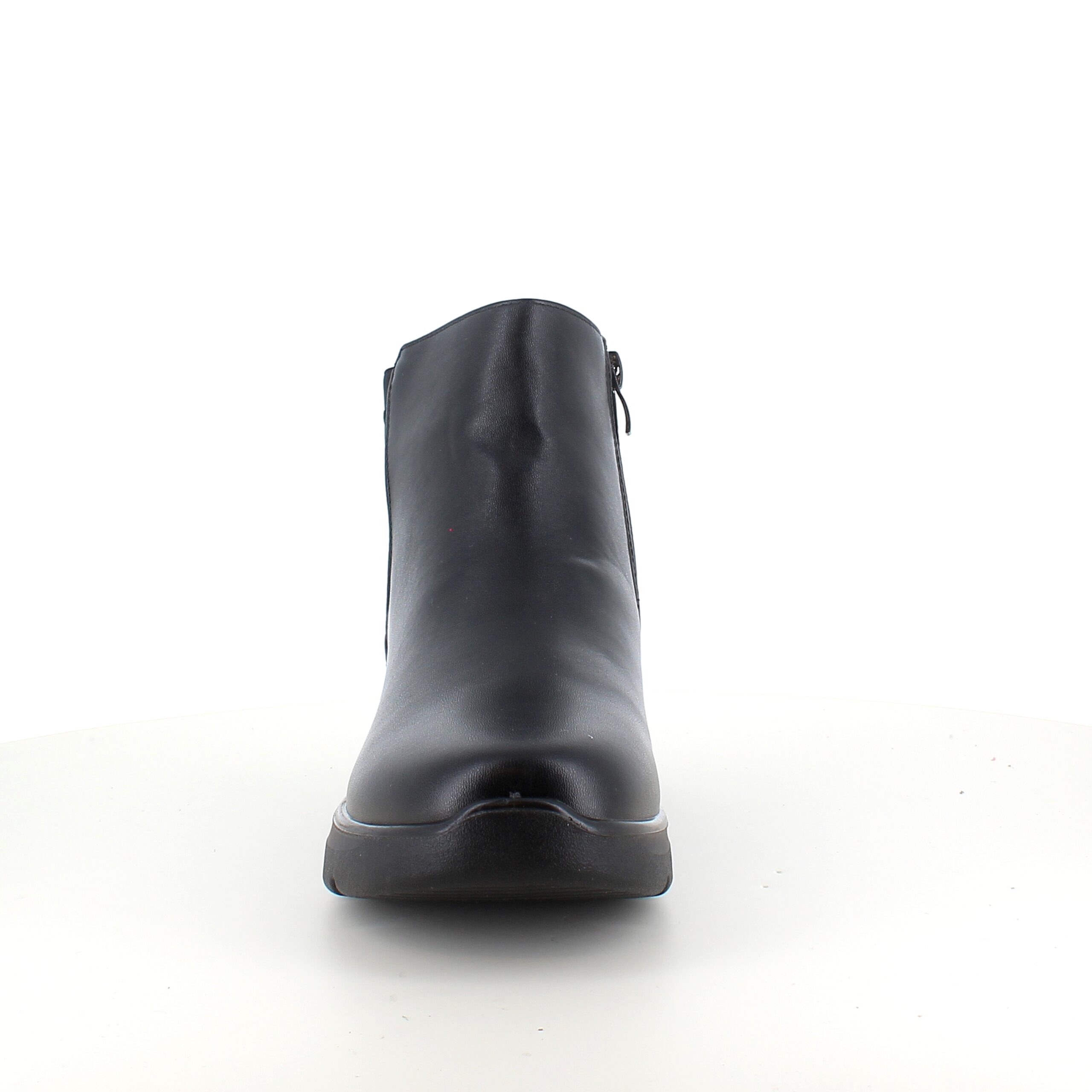 Sort støvle med lynlås