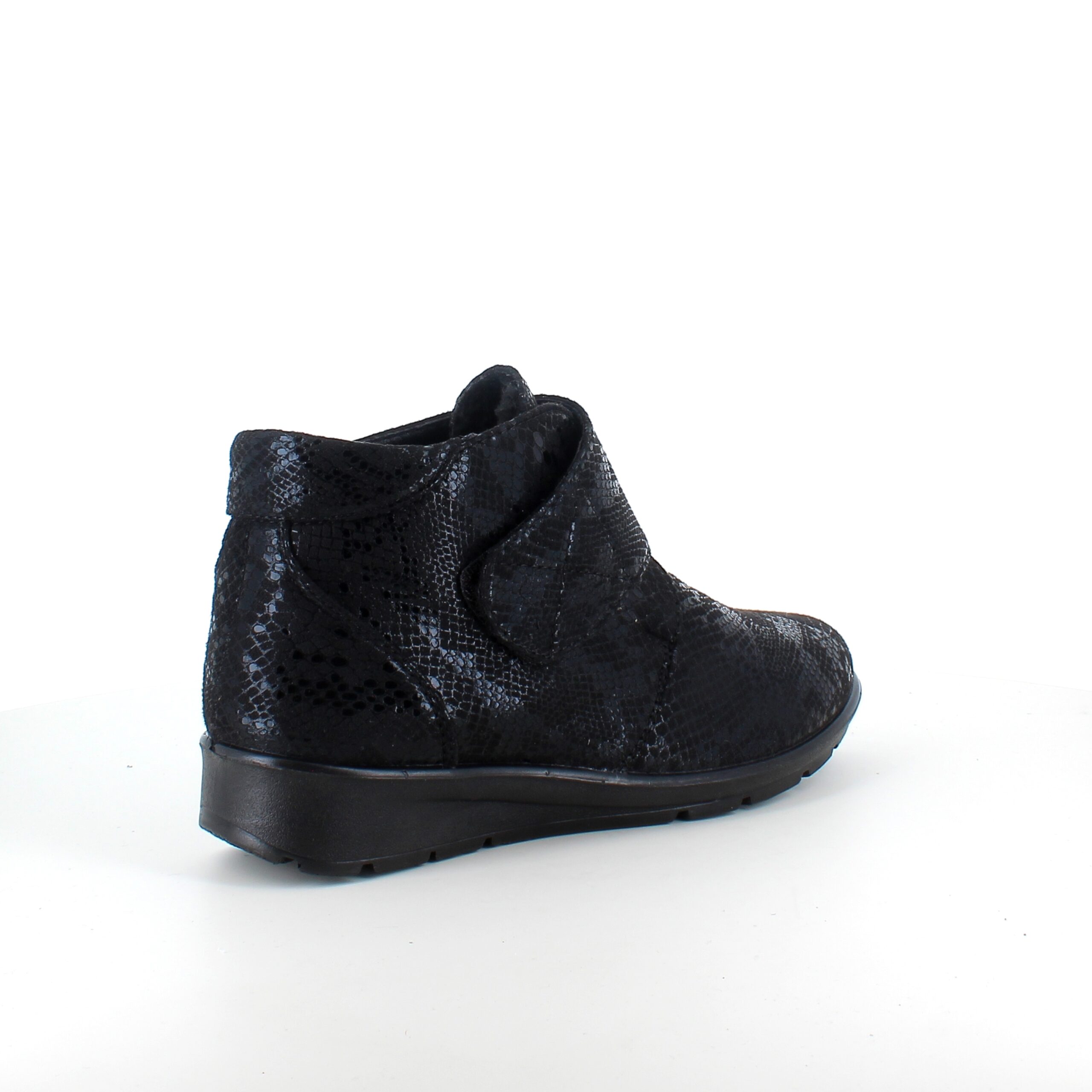 Kort damestøvle med velcrolukning