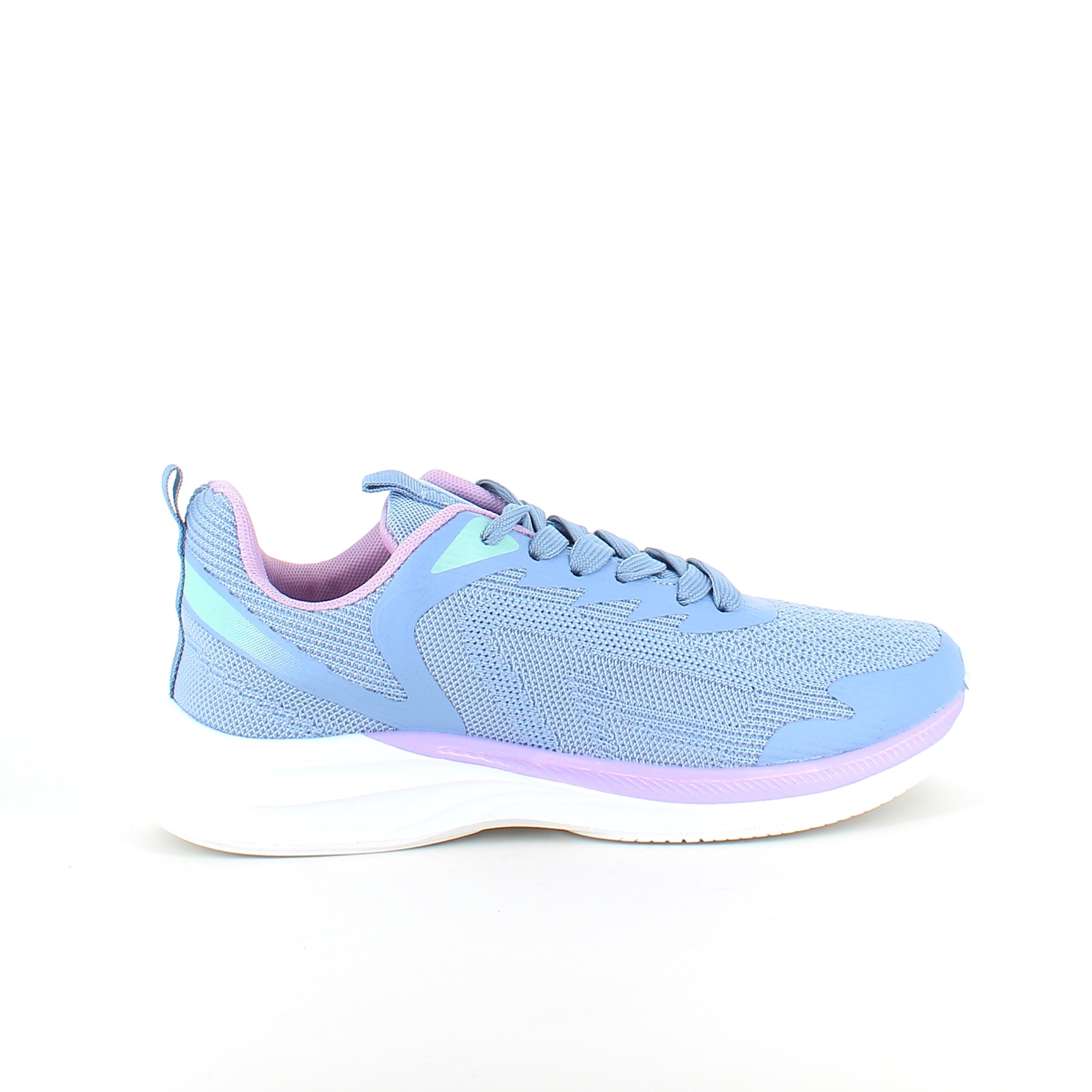 Lavendelblå, åndbar sko med let svangstøtte