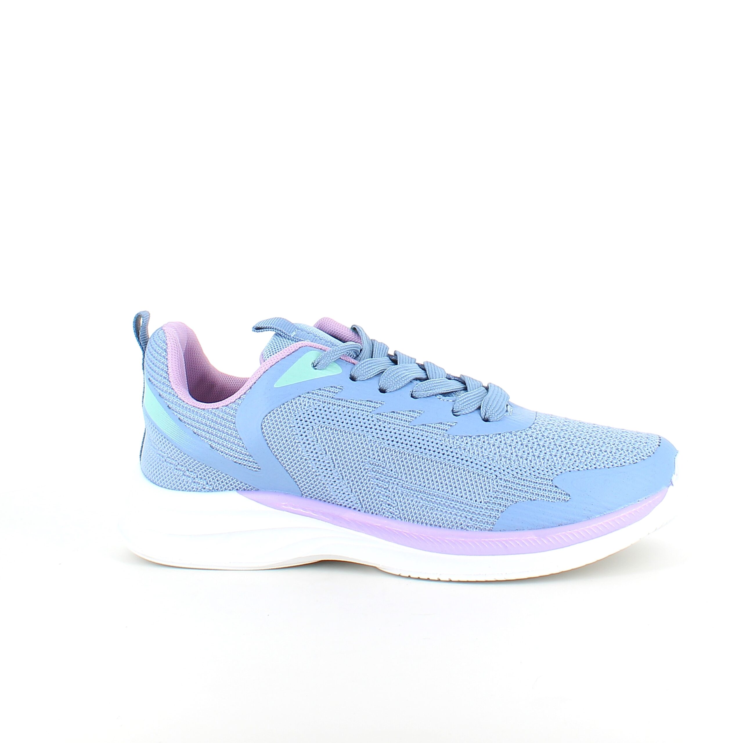 Lavendelblå, åndbar sko med let svangstøtte